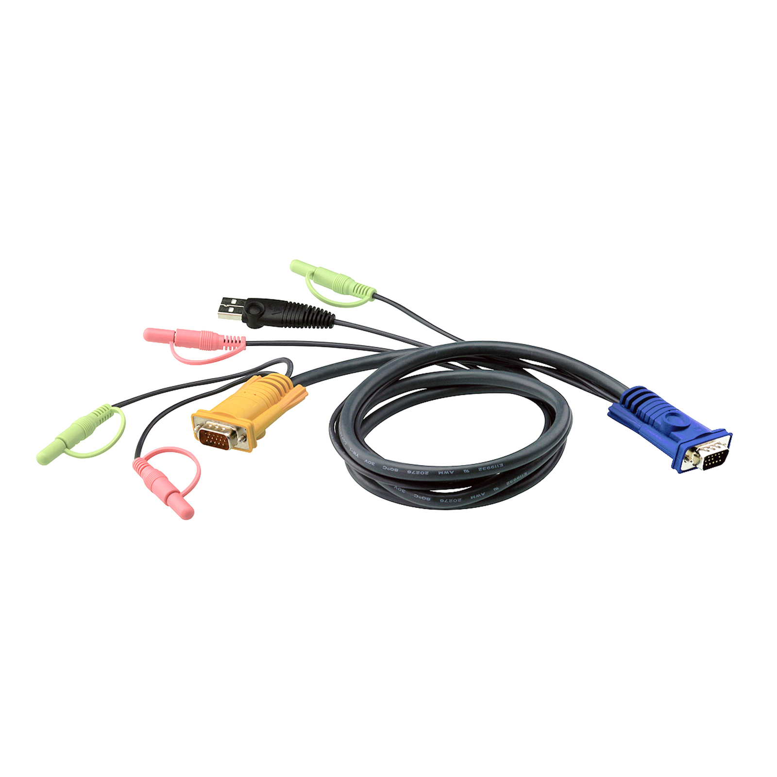 ATEN 2L-5303U Keyboard Video Mouse Audio Cable 3 M