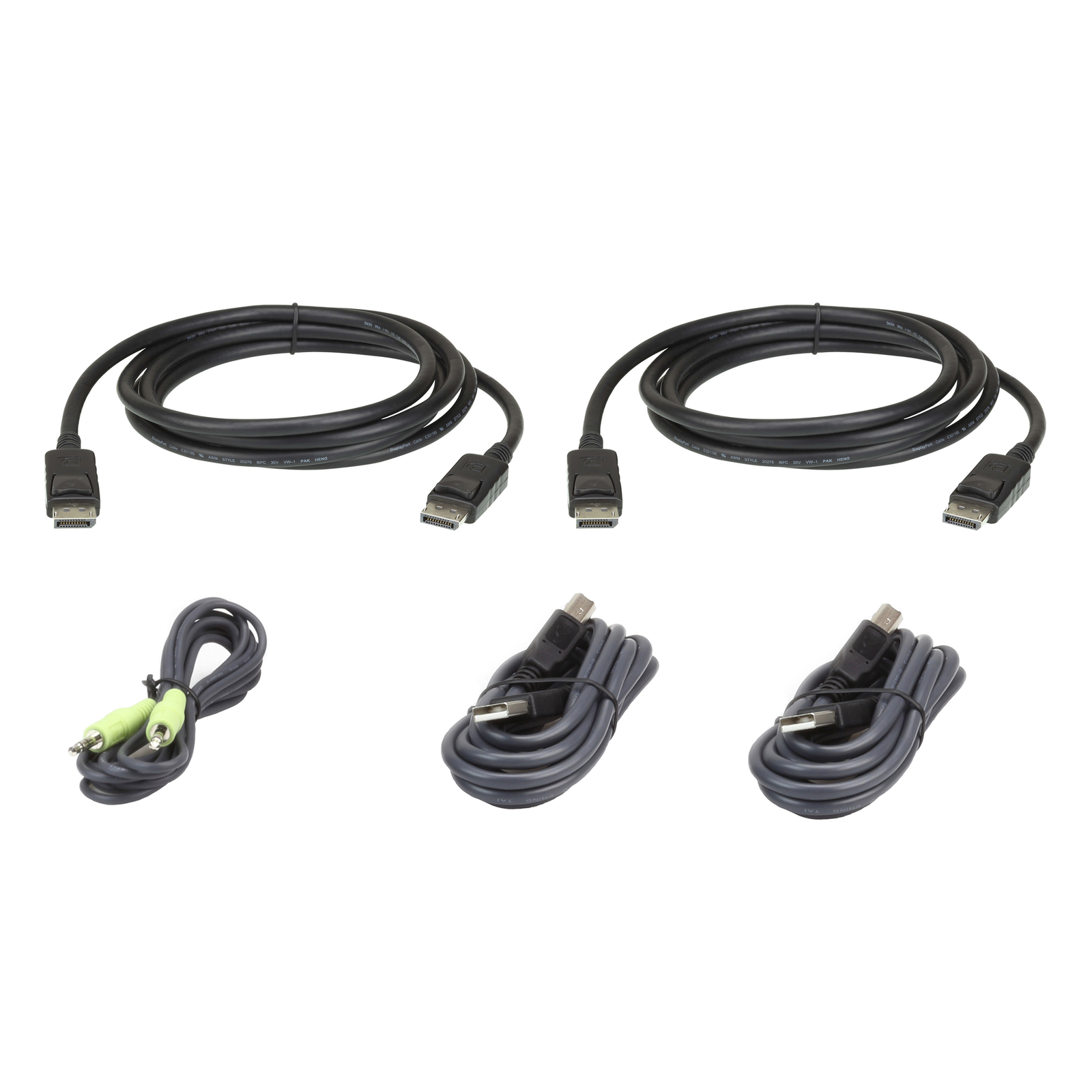 Aten 3 M USB DisplayPort Dual Display Secure KVM Cable Set 3 M DisplayPort Black USB