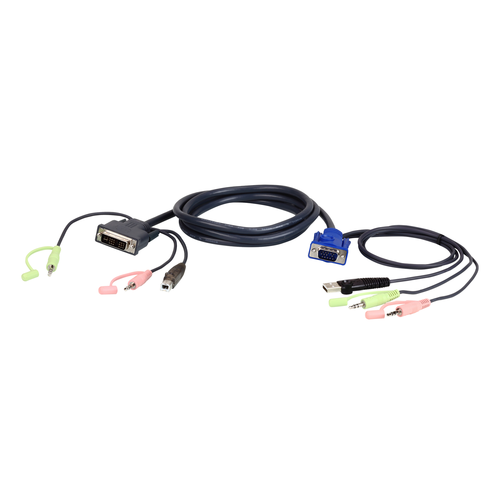 ATEN 2L-7DX3U KVM Cable VGA to DVI 3m Black 3 M