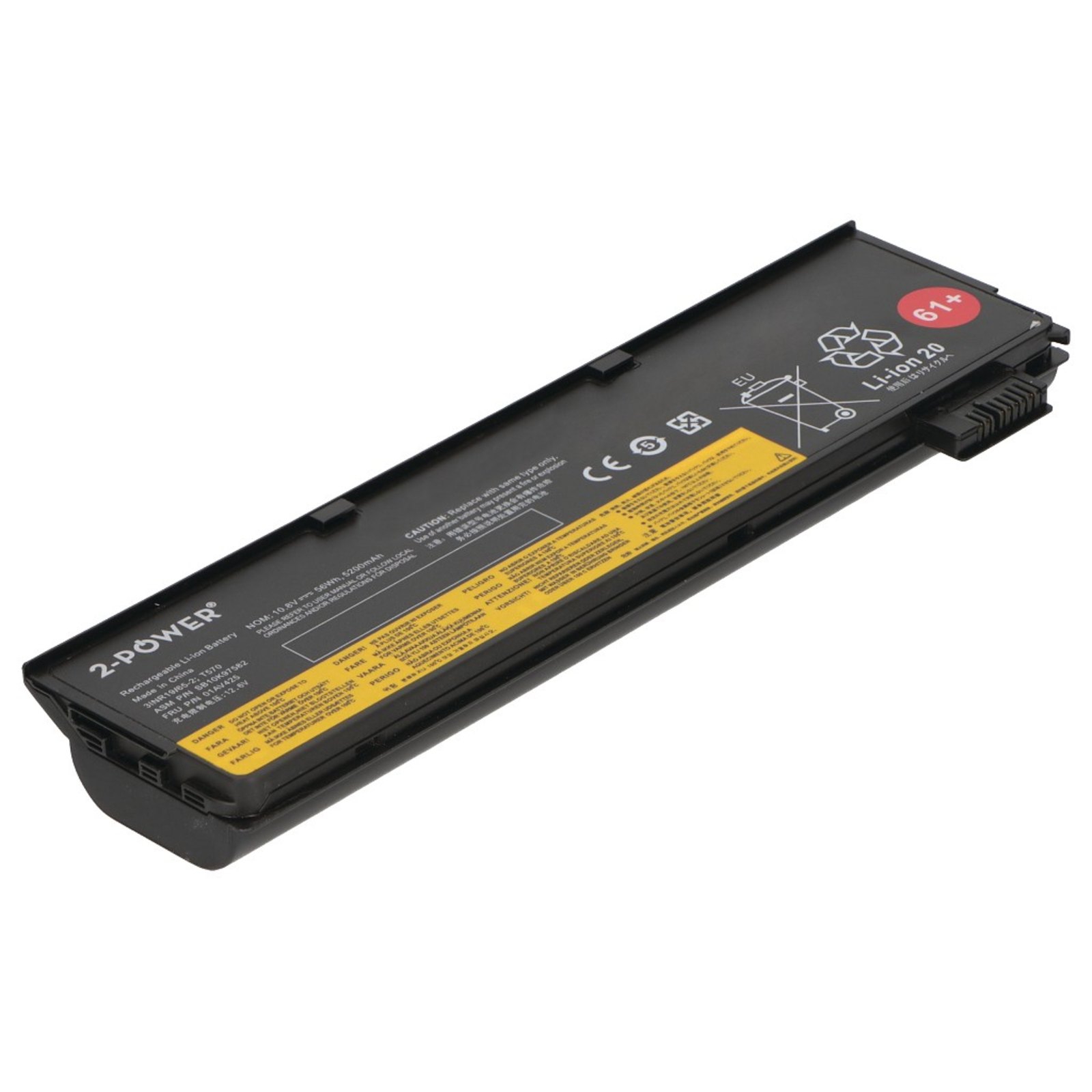 2-POWER Main Battery Pack 10.8V 6400mAh Lenovo ThinkPad T470