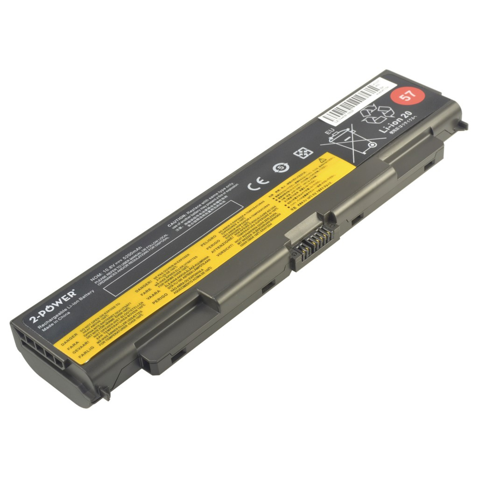 2-POWER Main Battery Pack 10.8V 5200mAh Lenovo ThinkPad T440p