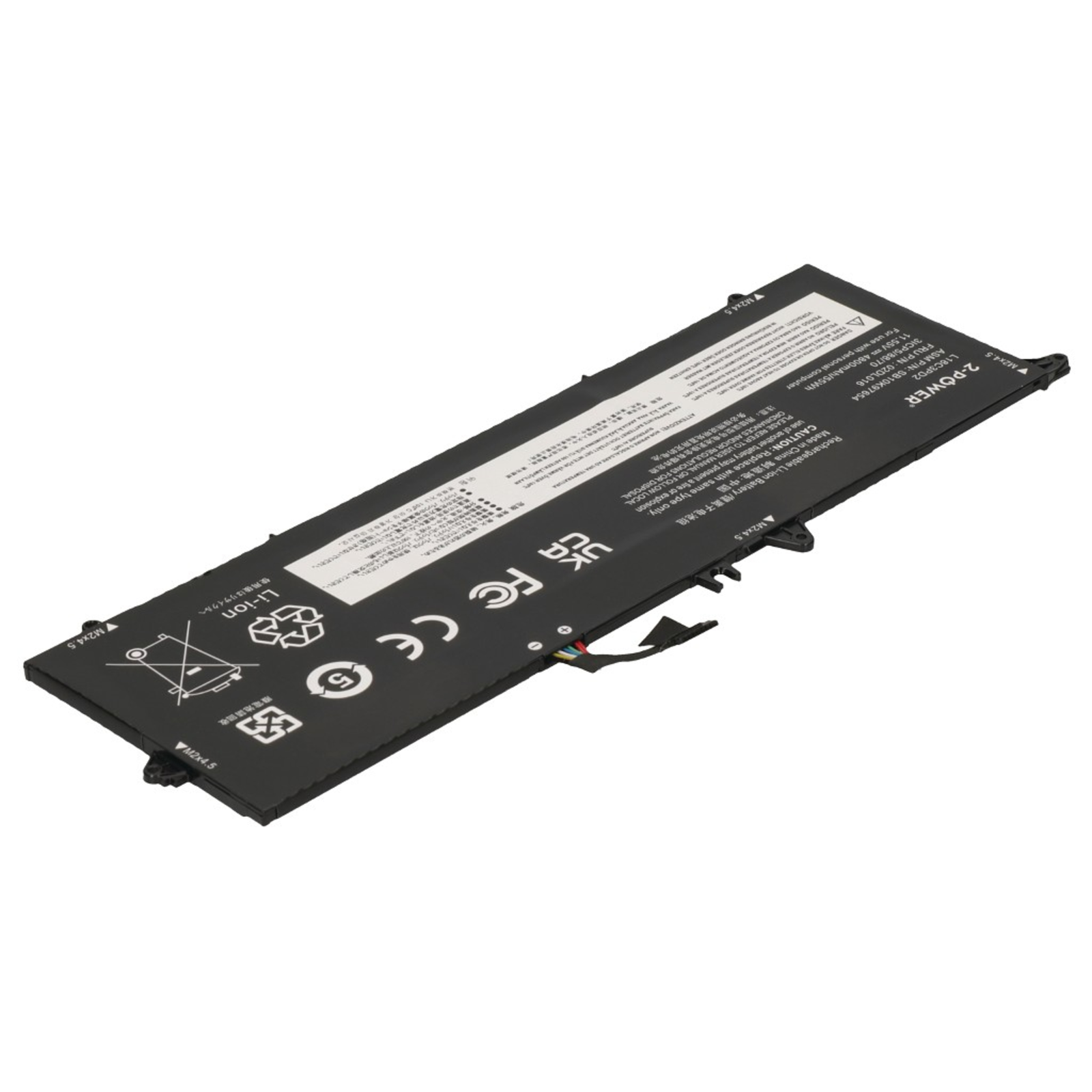2-POWER Main Battery Pack 11.55V 4800mAh Lenovo ThinkPad T490S 20NX