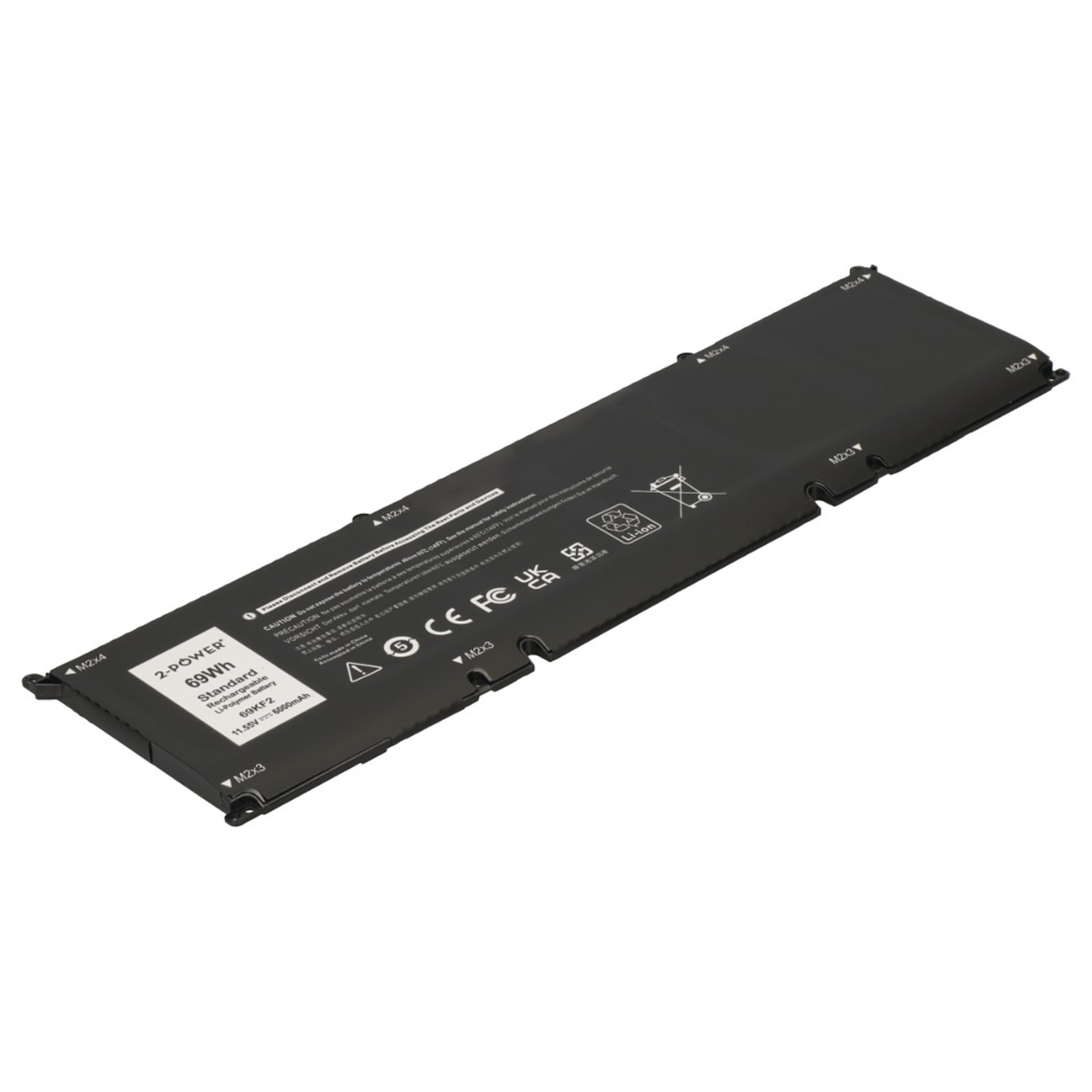 2-POWER Main Battery Pack 11.55V 6000mAh Dell Precision 5550