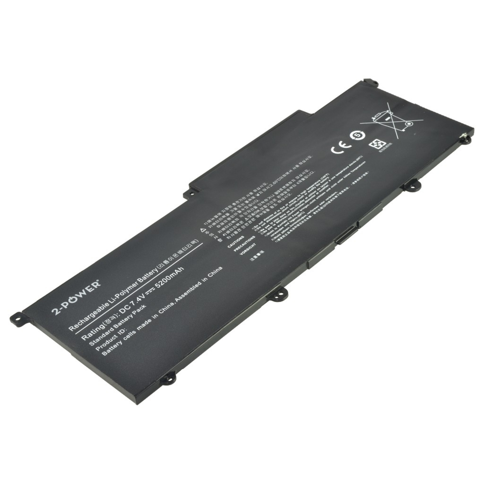 2-POWER Main Battery Pack 7.4V 5200mAh Samsung 900X3C