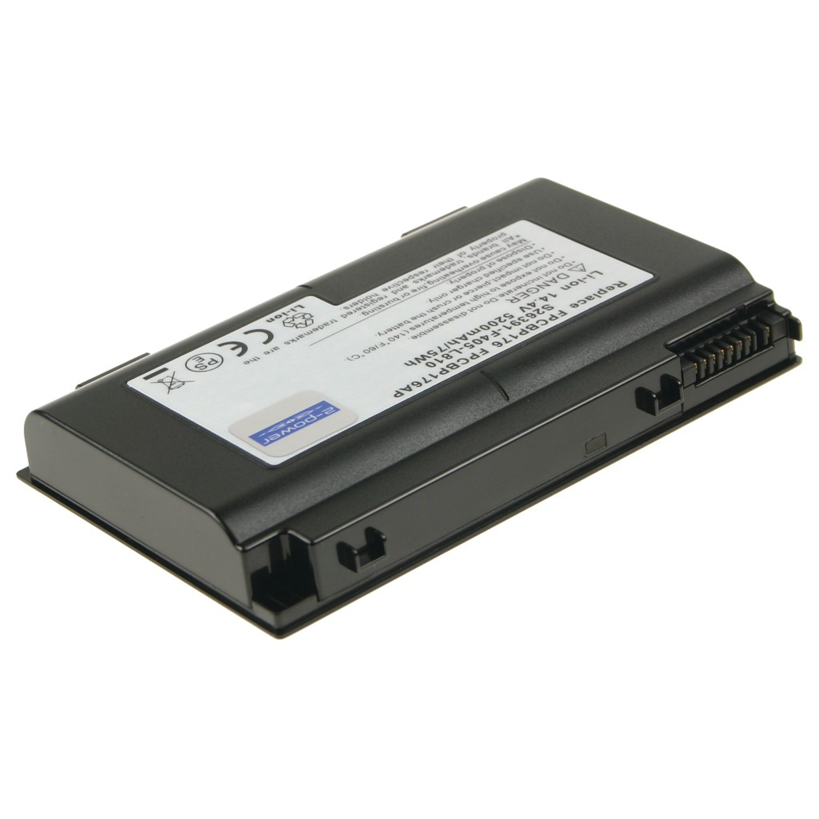 2-POWER Main Battery Pack 14.4V 5200mAh Fujitsu Siemens LifeBook E8410