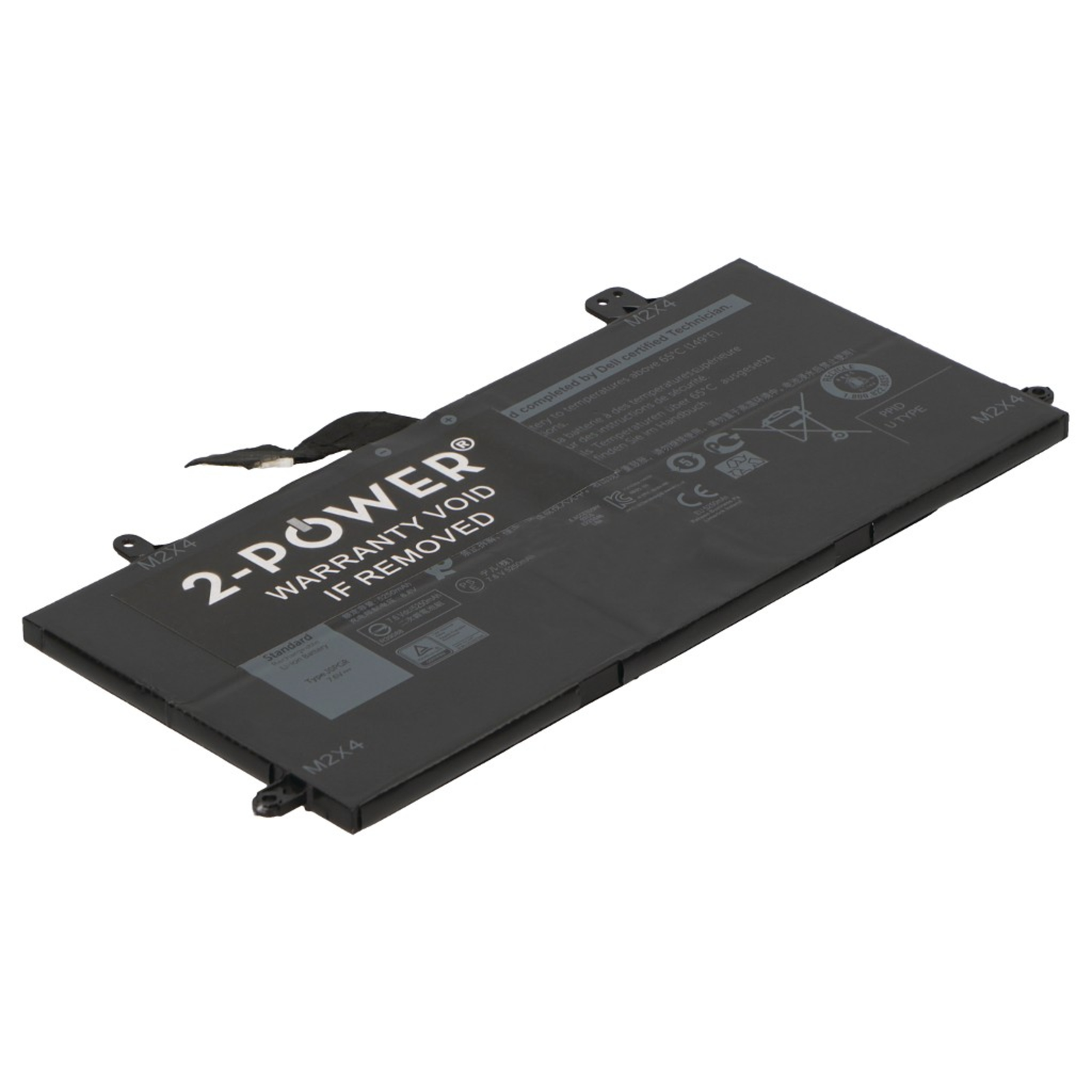 2-POWER Main Battery Pack 7.6V 4800mAh Dell Latitude 12 5285