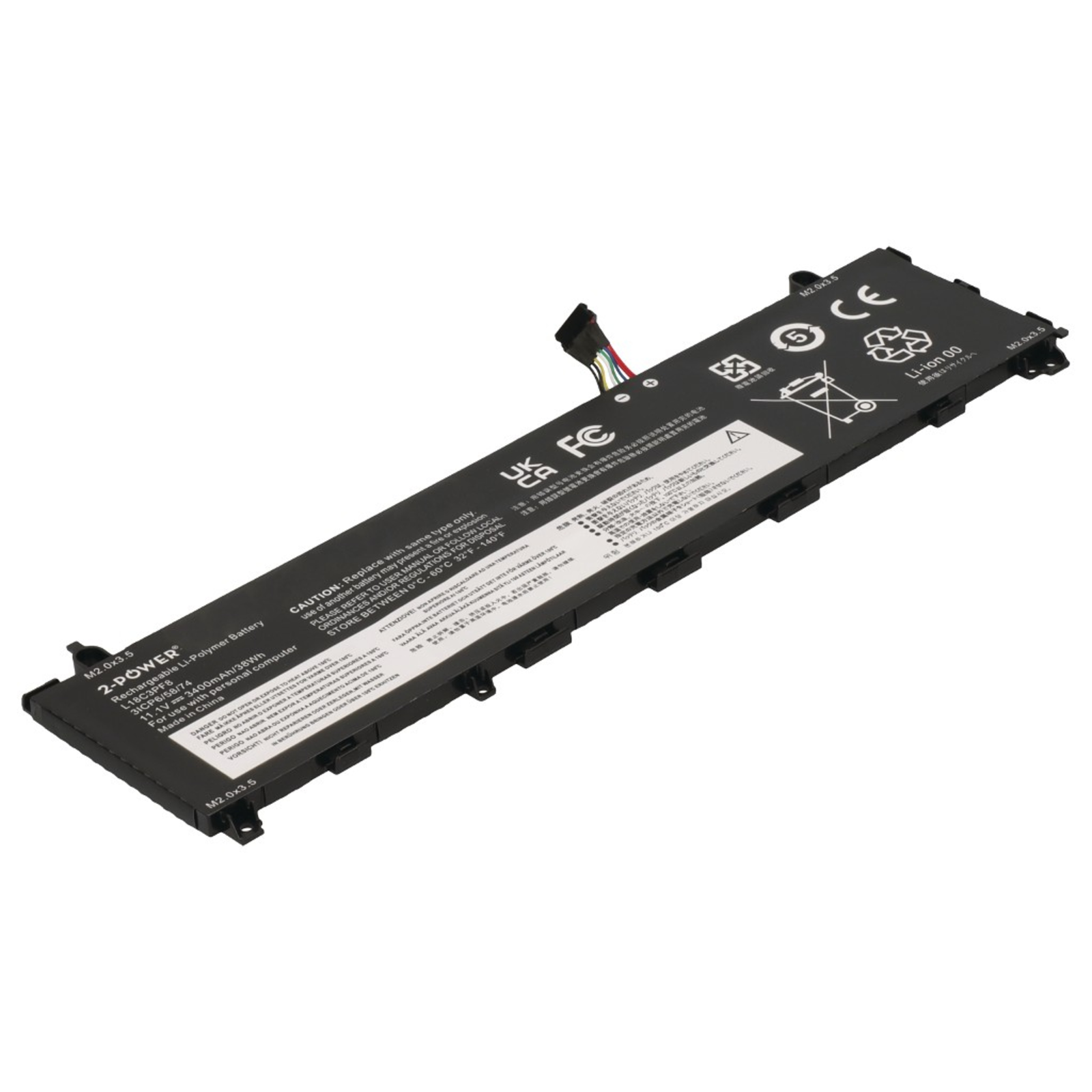 2-POWER Main Battery Pack 11.1V 3400mAh Lenovo IdeaPad S340-13IML 81UM