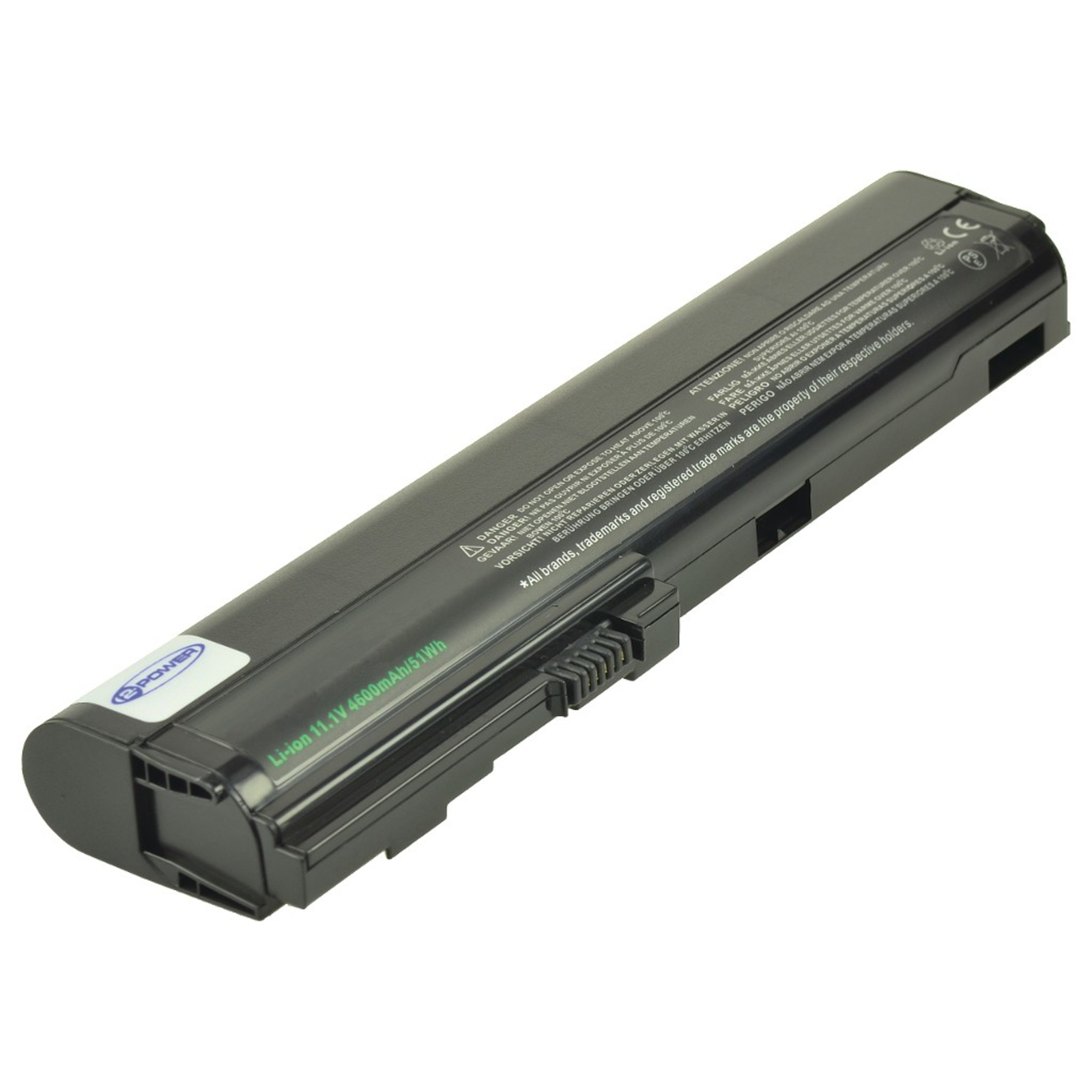 2-POWER Main Battery Pack 10.8V 5200mAh HP EliteBook 2560p