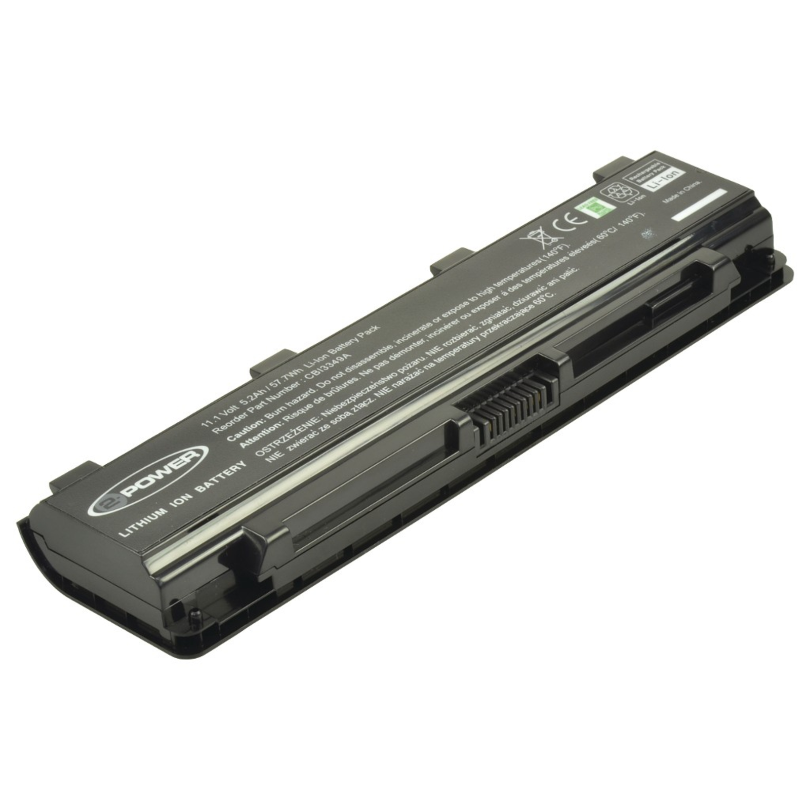2-POWER Main Battery Pack 10.8V 6400mAh Replace Toshiba PA5109U-1BRS