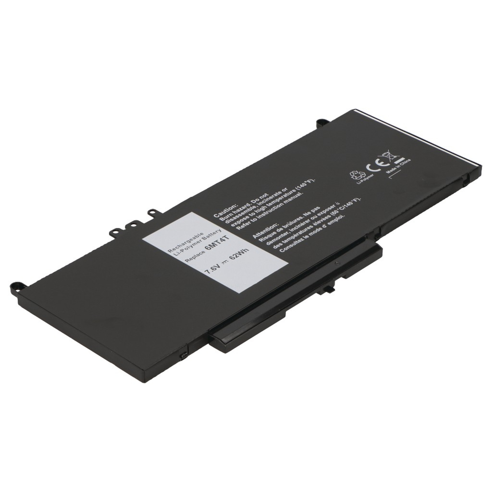 2-POWER Main Battery Pack 7.6V 5800mAh 44Wh Dell Latitude E5470