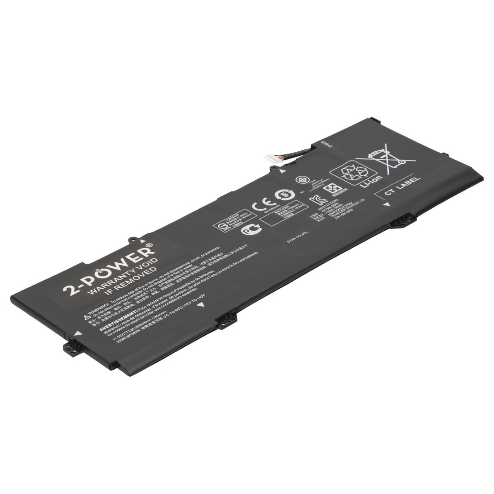 2-POWER Main Battery Pack 11.55V 6840mAh HP Specre X360 15-CH0xxNN