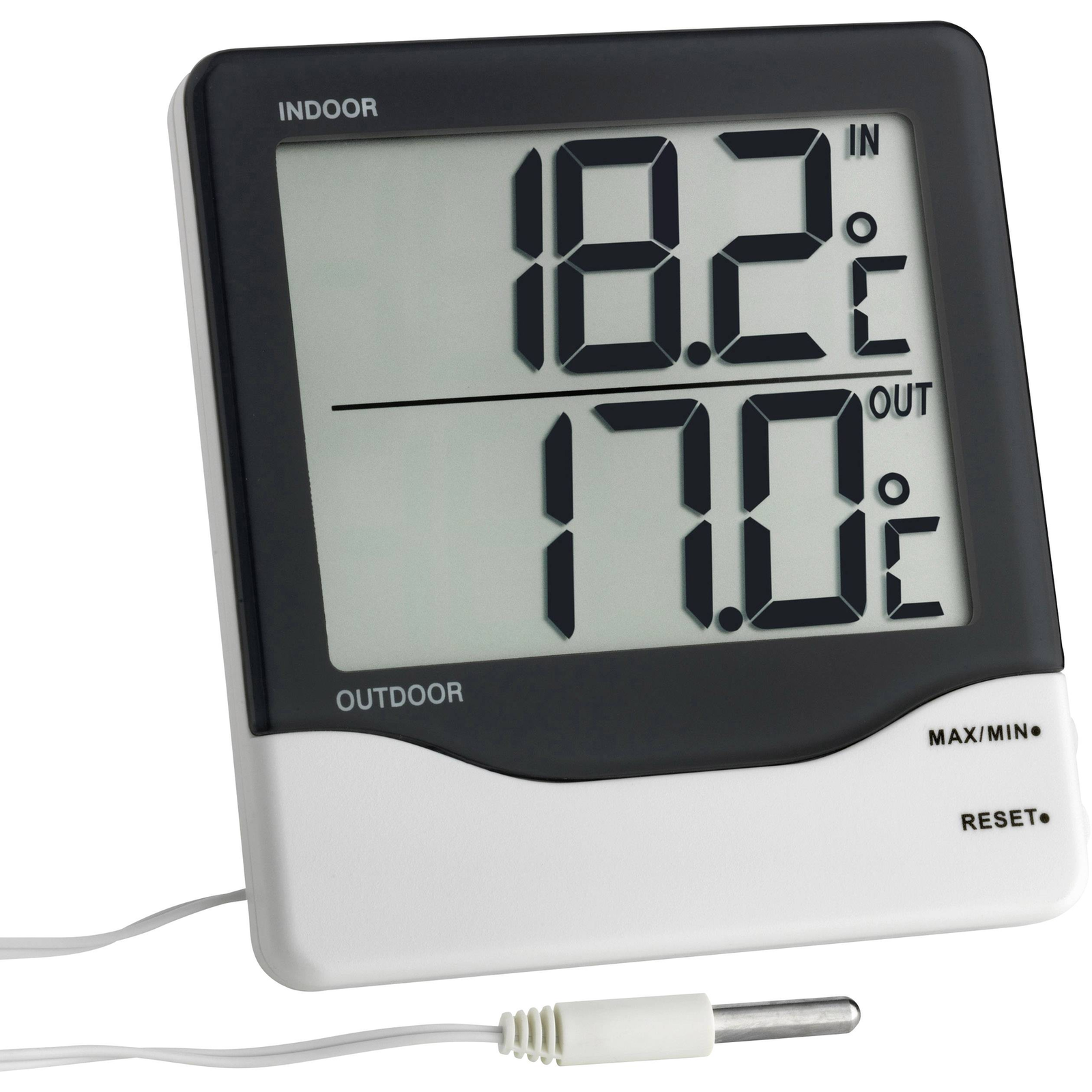 Wired Thermometer Black And White