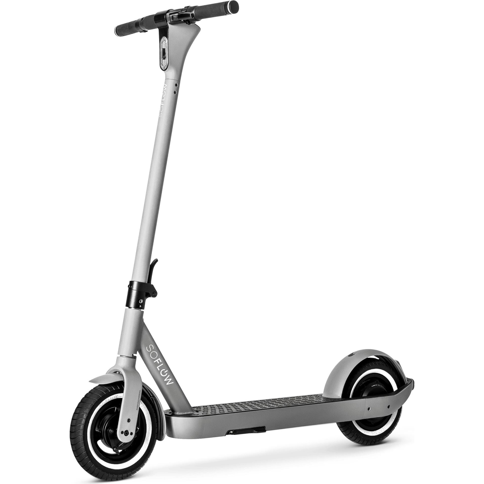 Soflow SO ONE Pro E-scooter with Indicators Silver with Road Approval