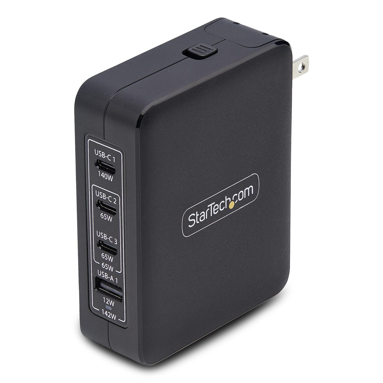 StarTech 140W USB-C Wall Charger USB-C/USB-A PD GaN Power Adapter Supply Technology 140 Watts 5 A