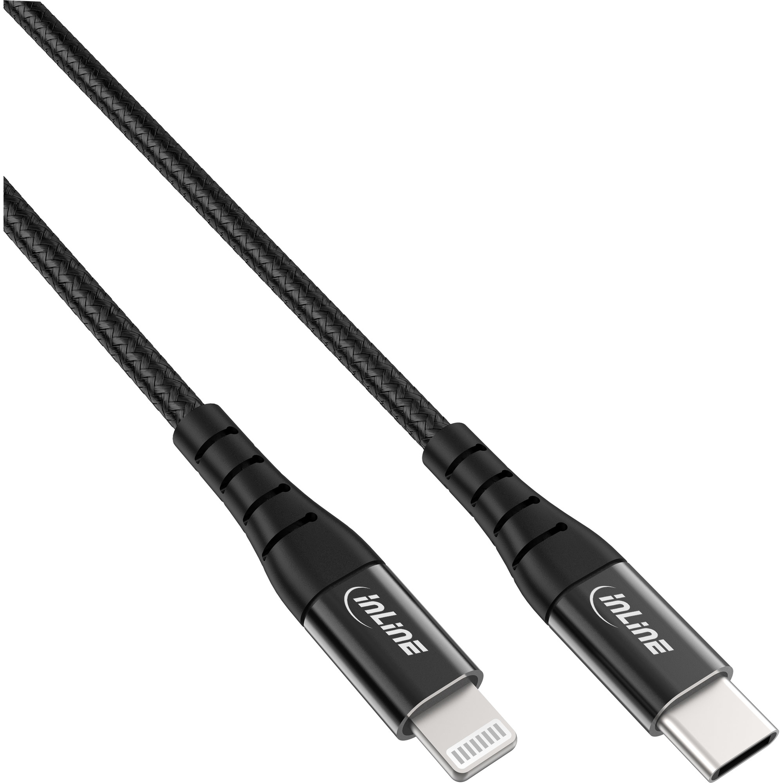 InLine USB-C Lightning Cable for IPad IPhone IPod Black-aluminum 2m MFi