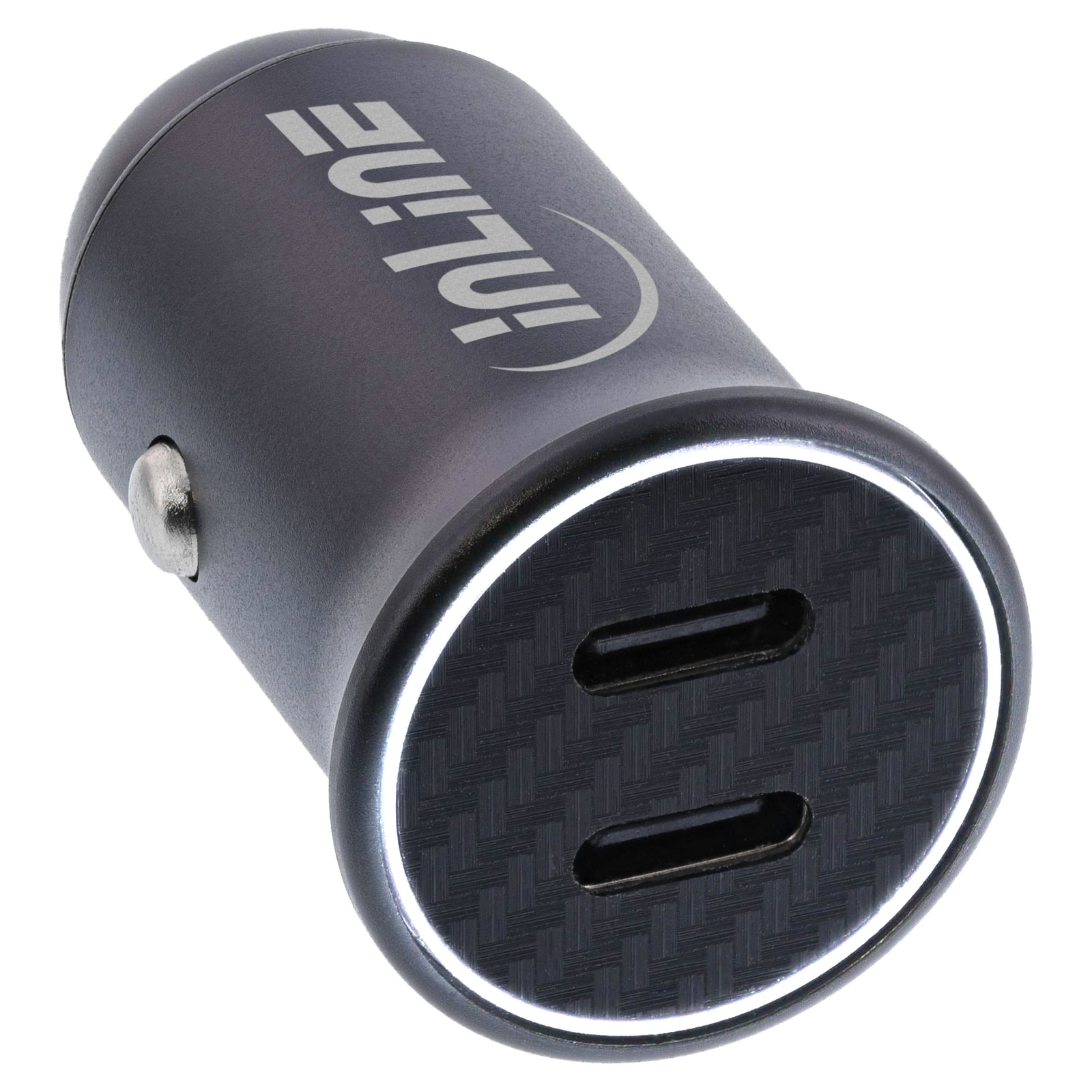 InLine USB Car Power Adapter Power Delivery 2x USB-C Black