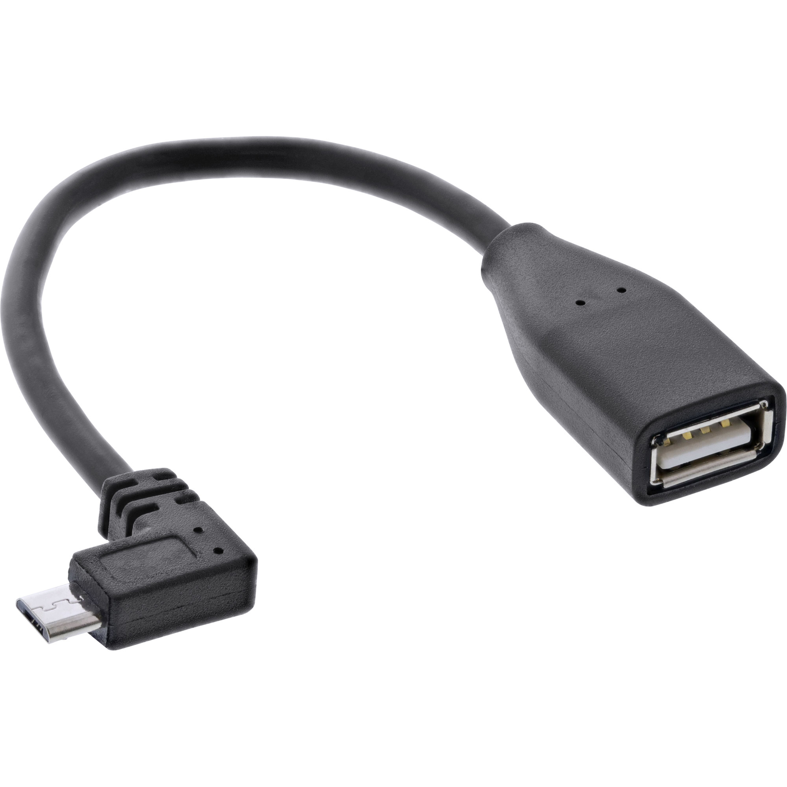InLine Micro-USB OTG Adapter Cable Micro-B ST Angled to USB A BU 0.1m