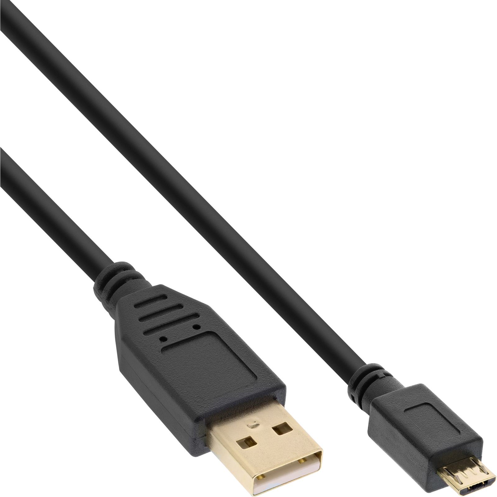 InLine Micro-USB 2.0 Cable USB-A ST to Micro-B ST gold-plated Contacts 0.3m