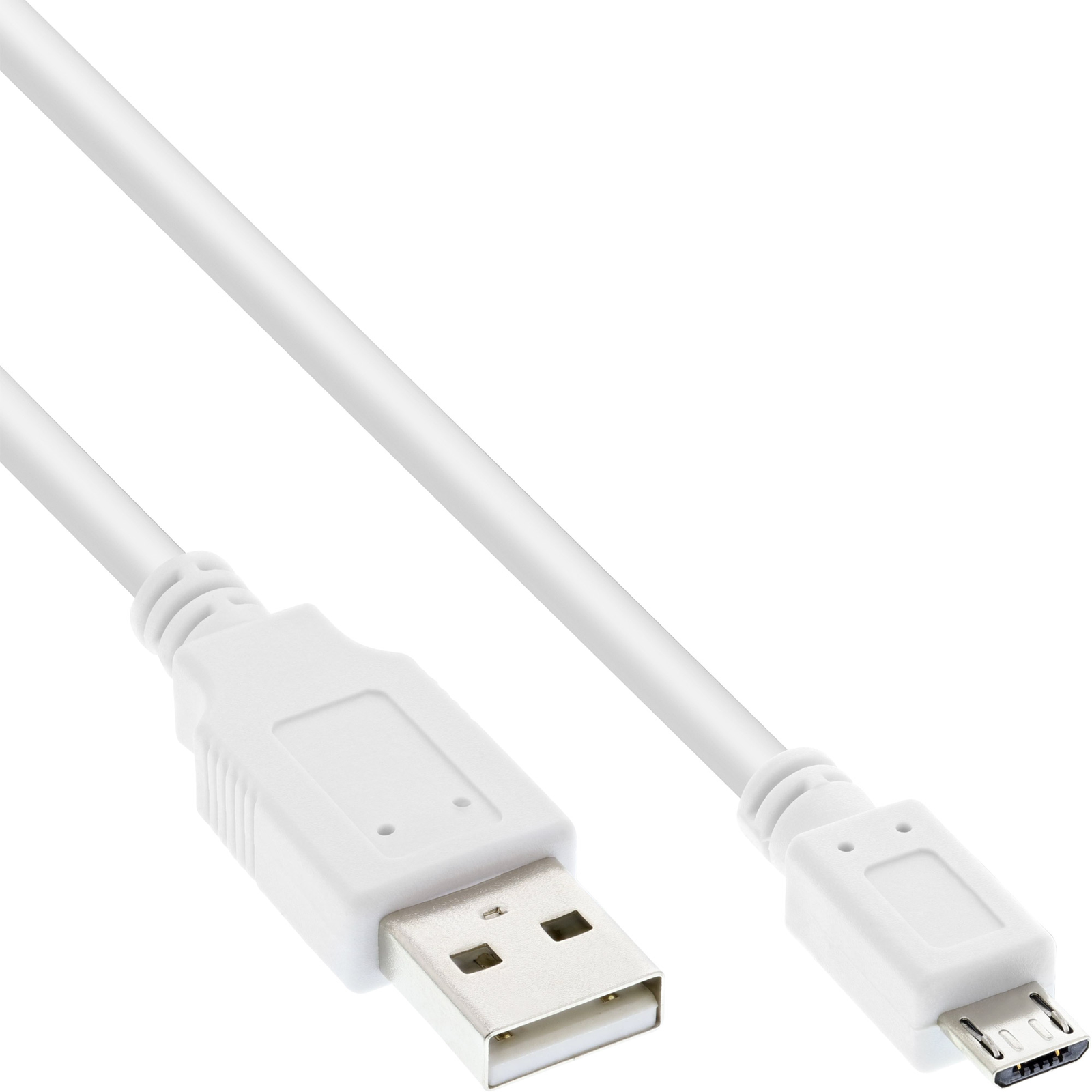InLine Micro-USB 2.0 Cable USB-A Plug to Micro-B Plug White 2m