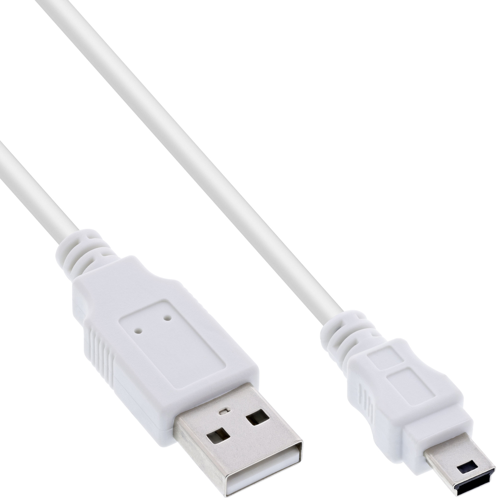 InLine USB 2.0 Mini Cable USB A Plug to Mini B Plug 5-pin White 1m