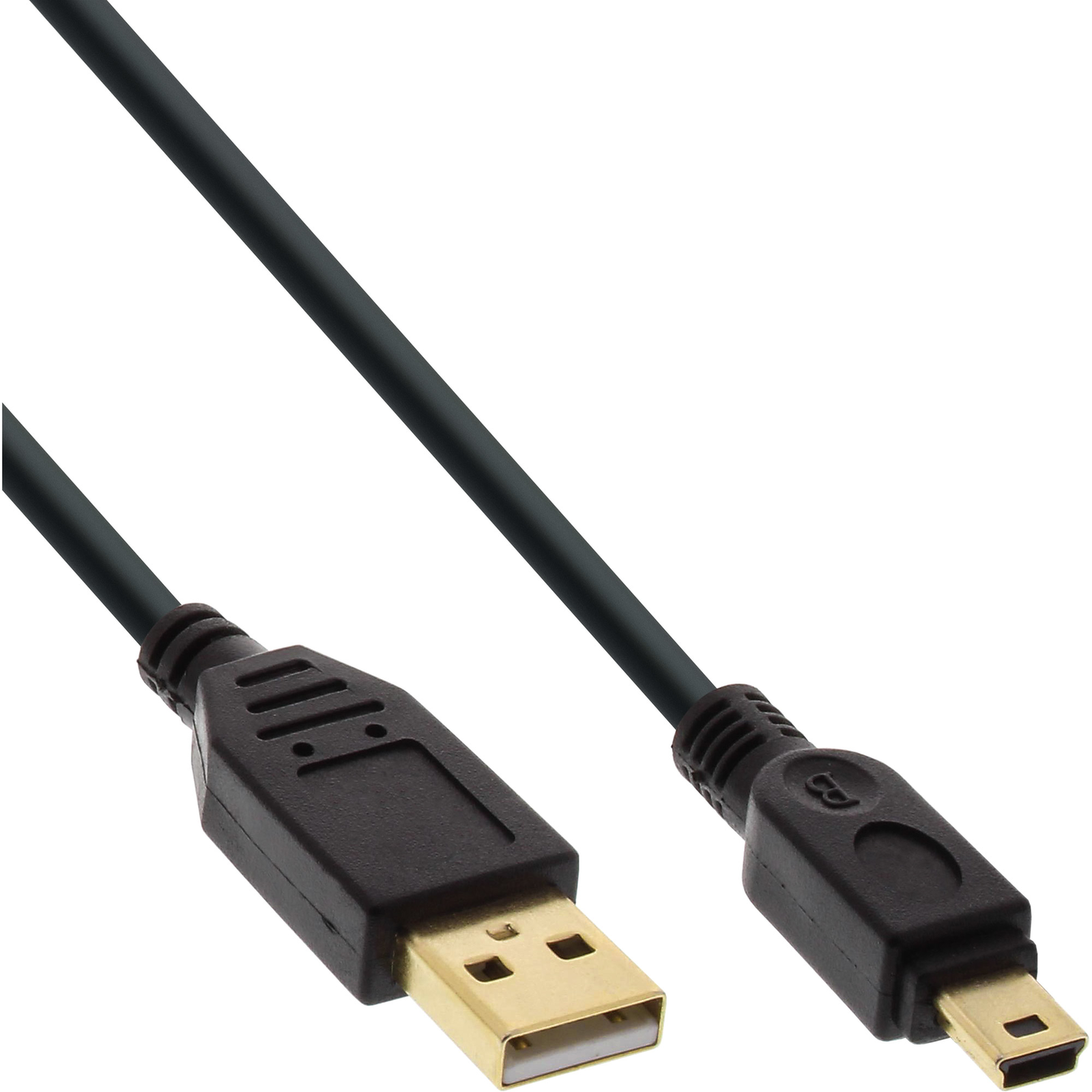InLine USB 2.0 Mini Cable USB A ST-Mini ST 5pin Black gold Plated. Cont. 2m