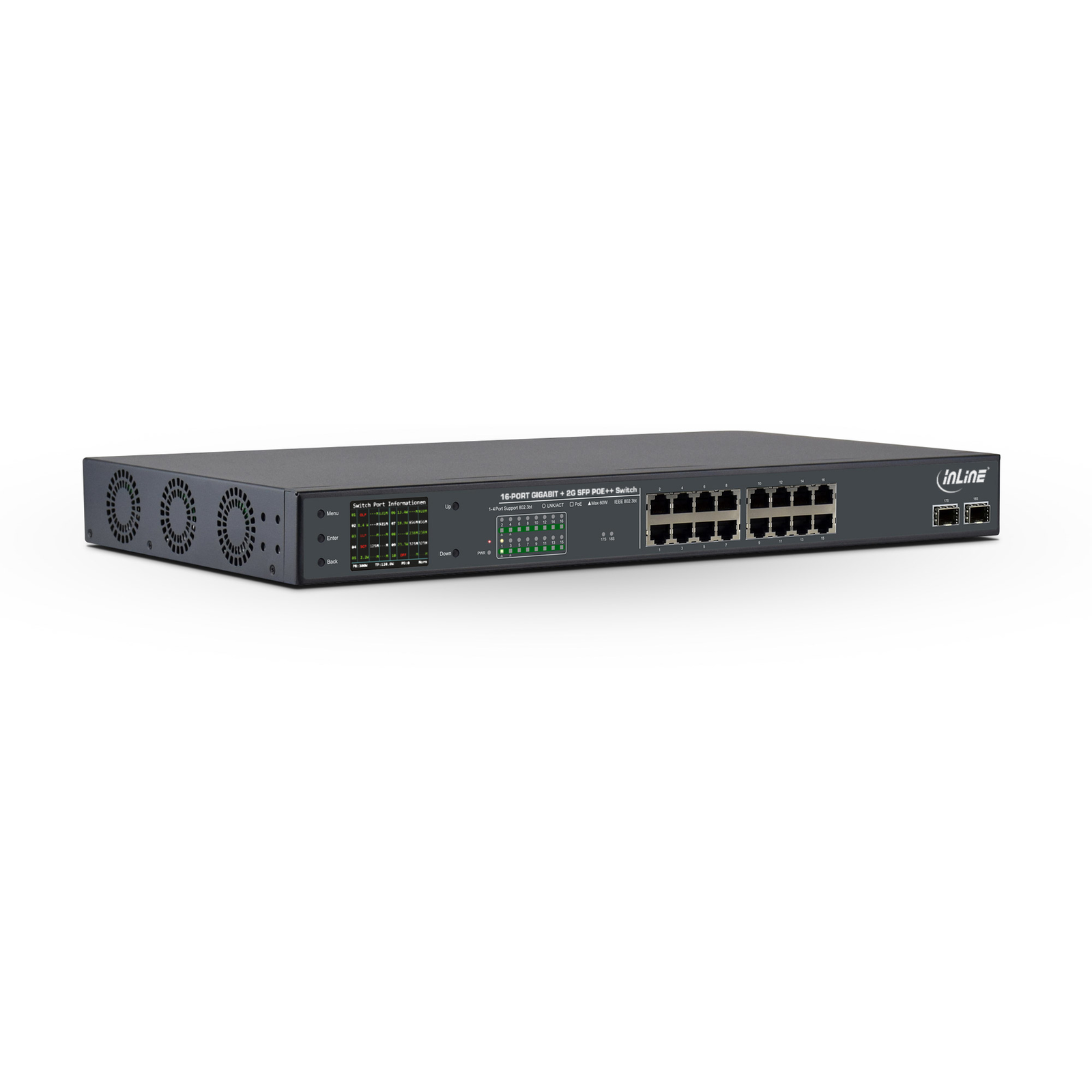 InLine 32316P Switch 16 X 10/100/1000 (12 PoE+ 4 PoE++)