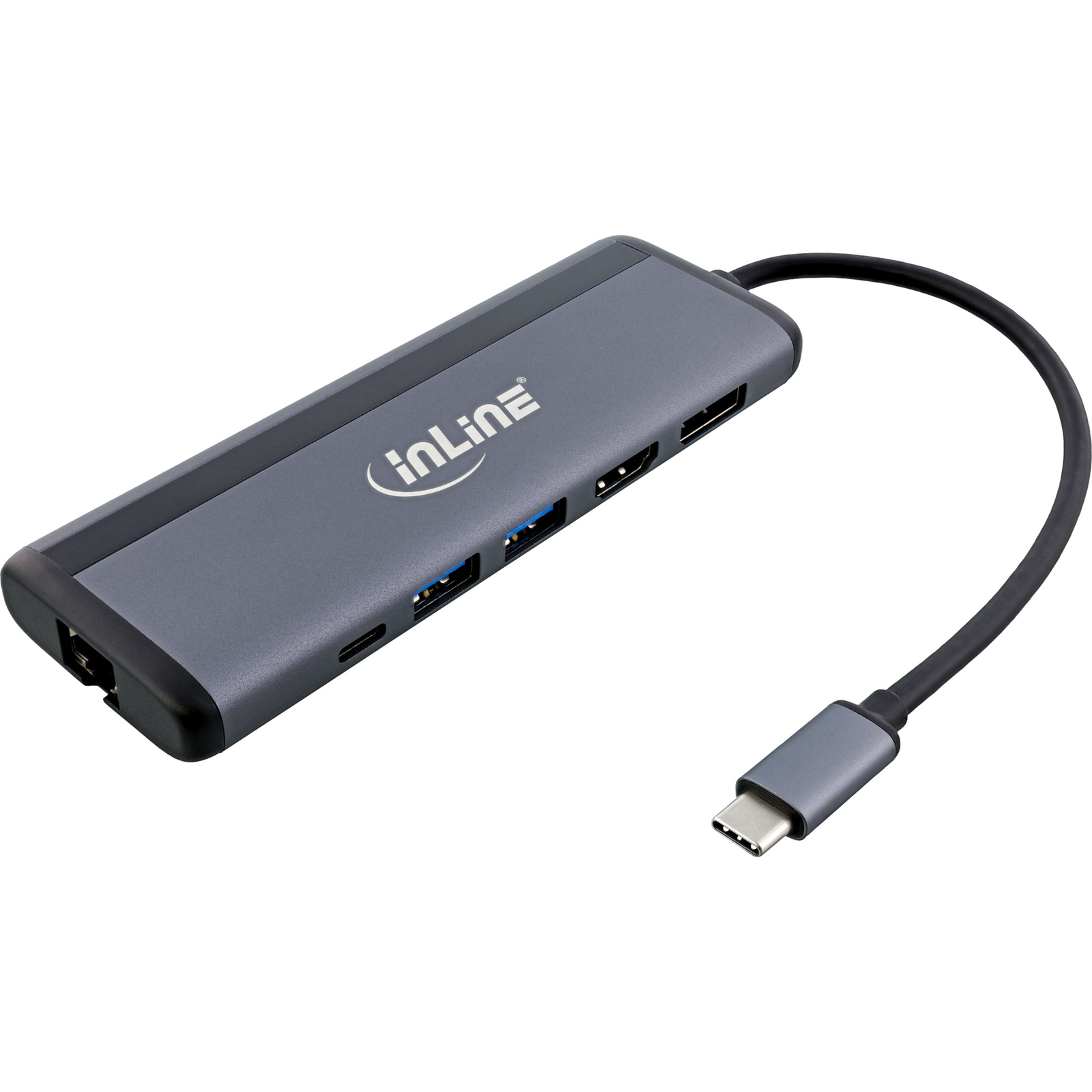 InLine 8-in-1 USB-C Multihub HDMI DP USB 3.2 PD 3.0 100W MST
