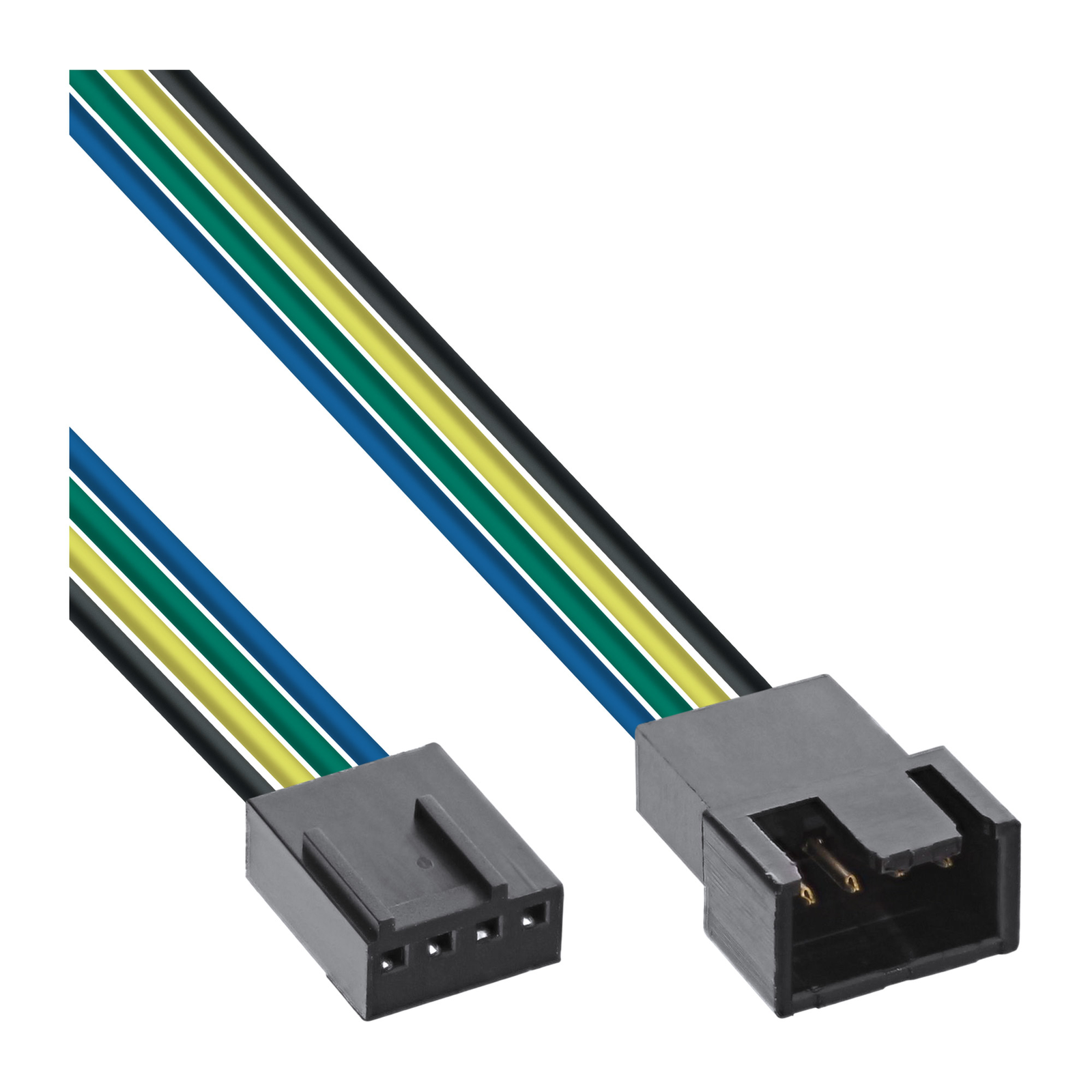 InLine Fan Cable Extension PWM 4-pin Molex Plug Socket 0.70m