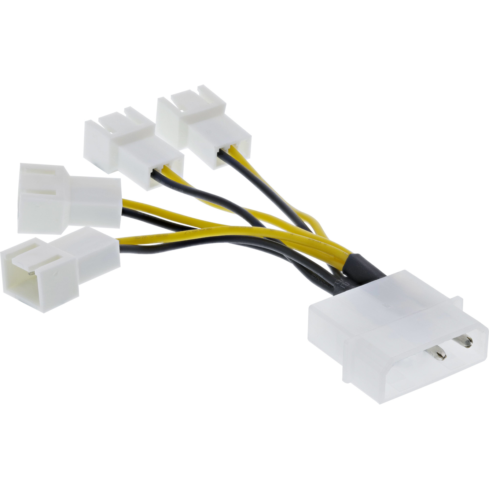 InLine Fan Adapter Cable 4x Fan 3-pin to 13.34cm 5.25 Inch