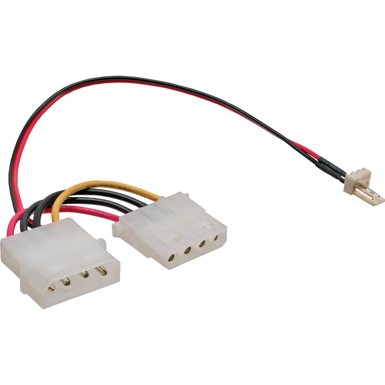 InLine Fan Adapter Cable 3-pin Fan to 4-pin Power Supply 12V 0.3m