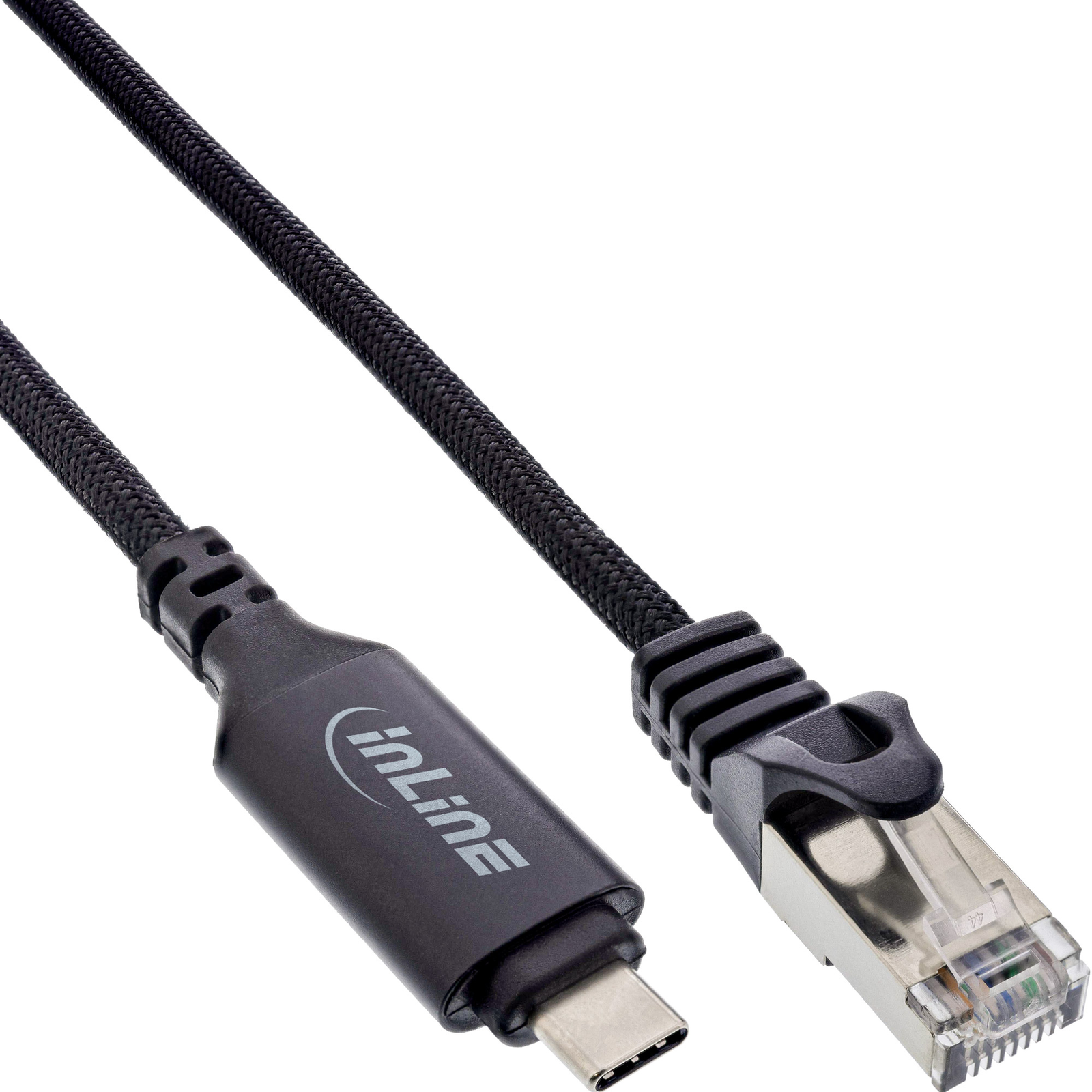 InLine USB 3.2 Network Adapter Cable Gigabit USB-C to RJ45 Plug 2m