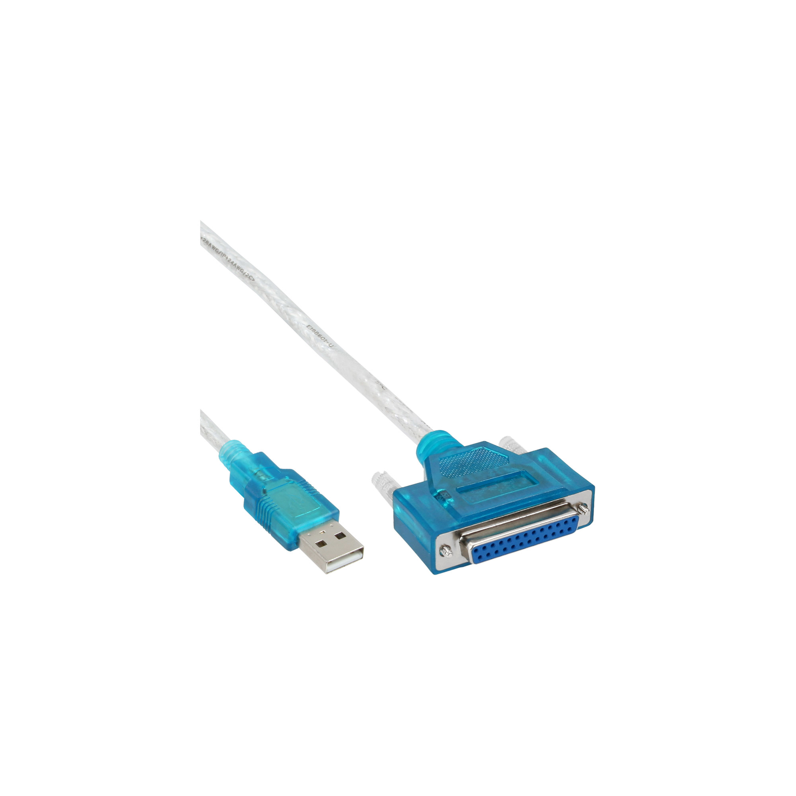 InLine USB to 25pin Parallel Printer Adapter Cable 1.8m