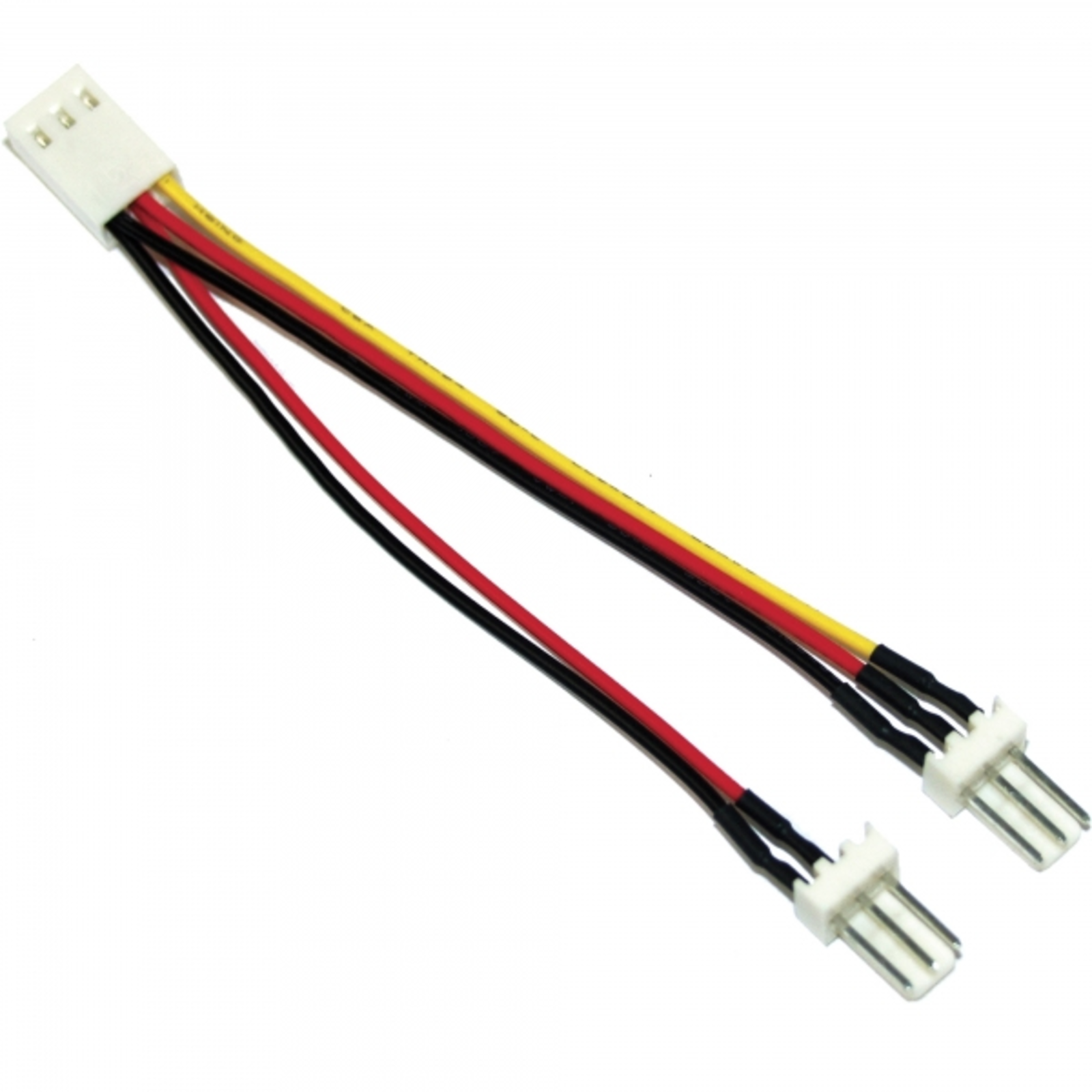 InLine Fan Adapter Cable 3pin Molex BU to 2x 3pin Molex ST Pack of 100