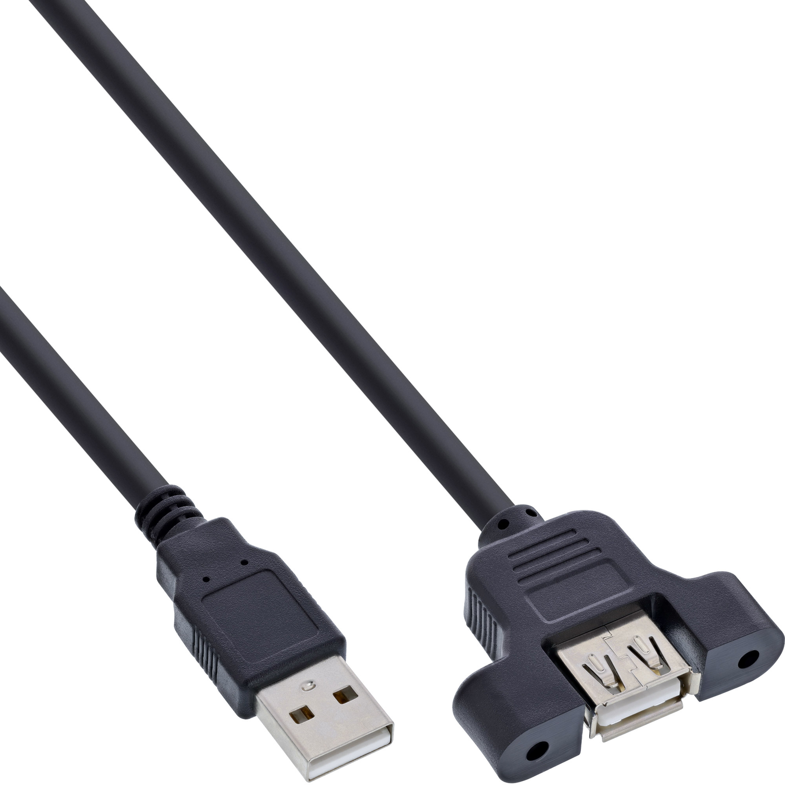 InLine USB 2.0 Connection Cable Plug A to Panel Jack A 0.6m