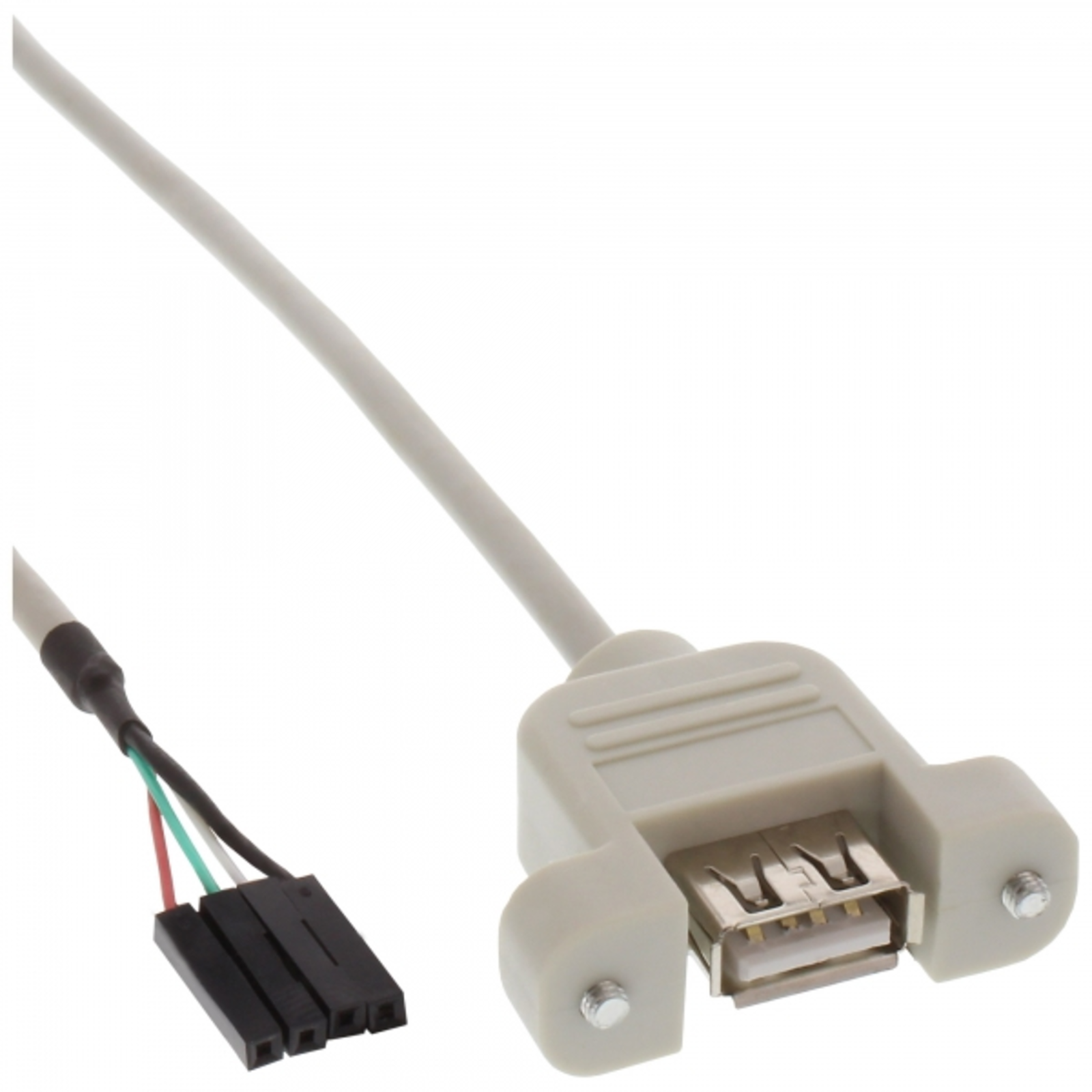 InLine USB 2.0 Connection Cable Panel Jack A to Post Connection 0.60m