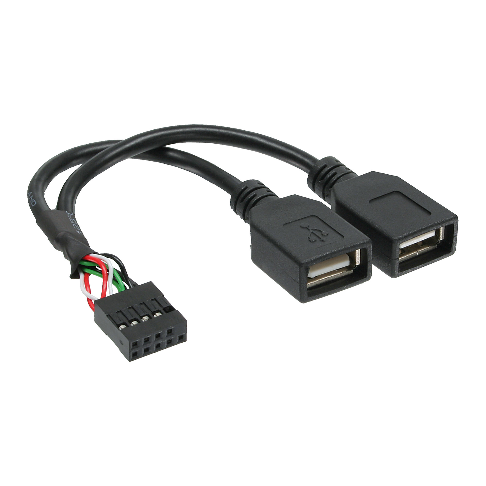 InLine USB 2.0 Adapter Cable 2x Socket A to Post Connection