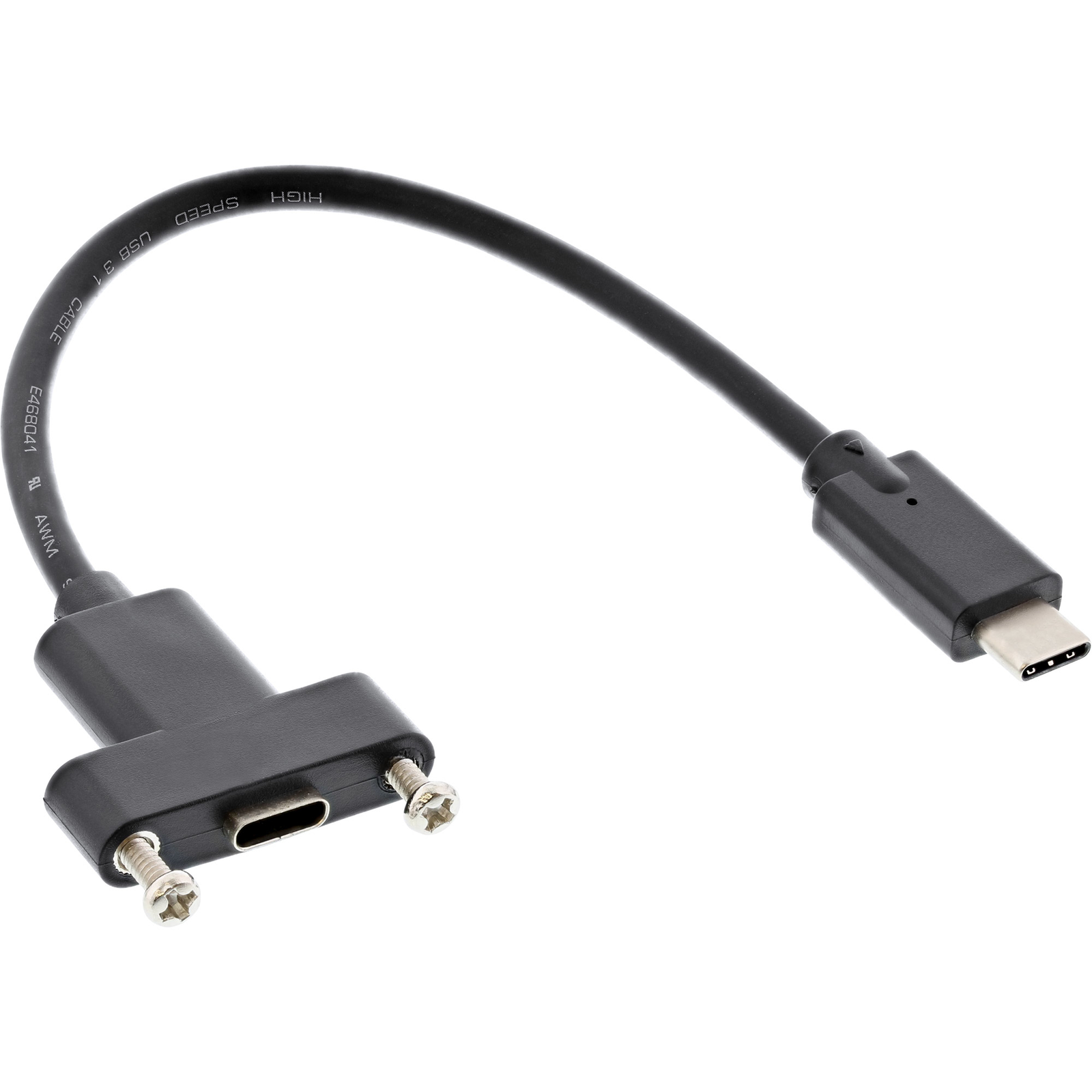 InLine USB 3.2 Gen.2 Adapter Cable Male C to Female C 0.20m