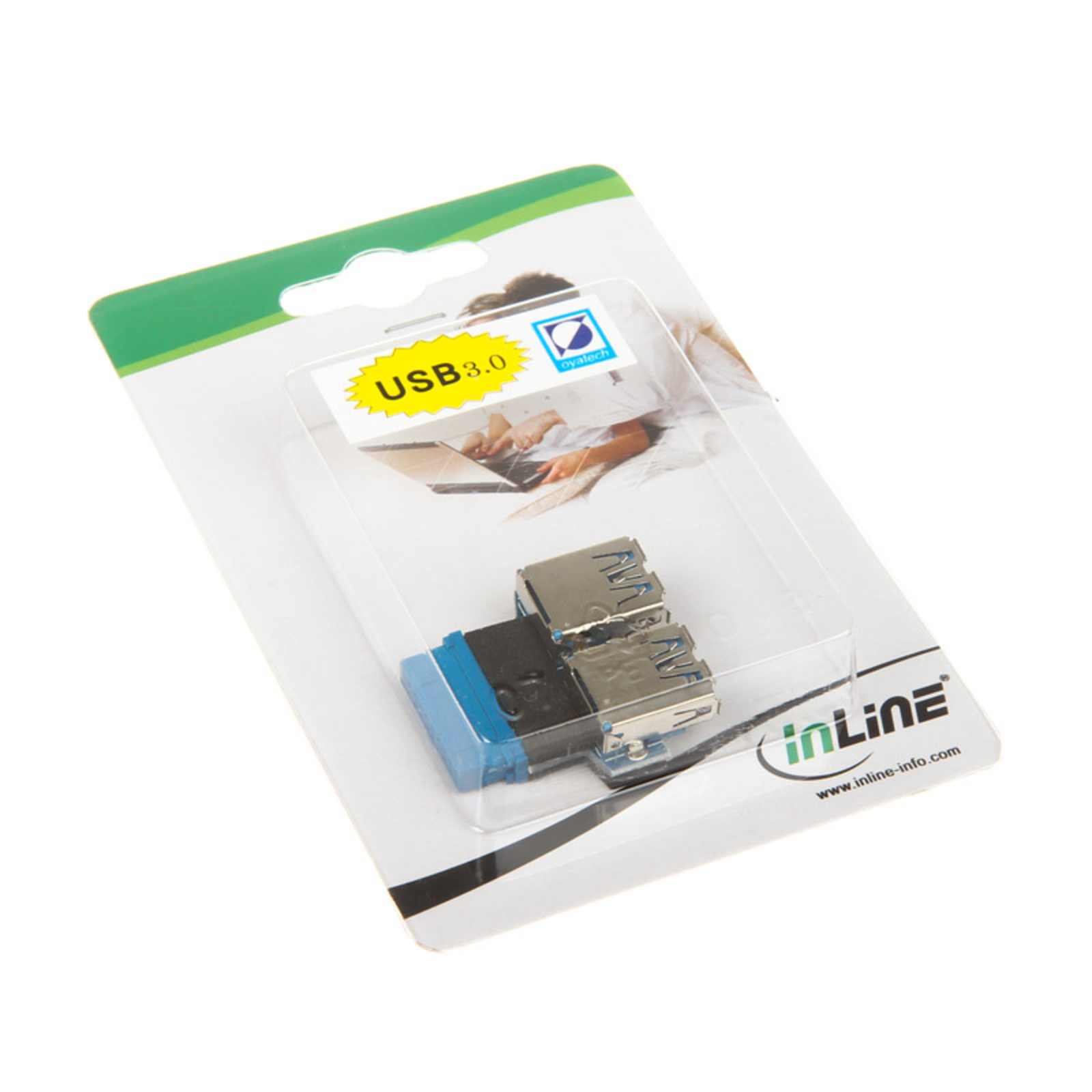 InLine USB 3.0 Adapter 2x Socket A to Post Connection