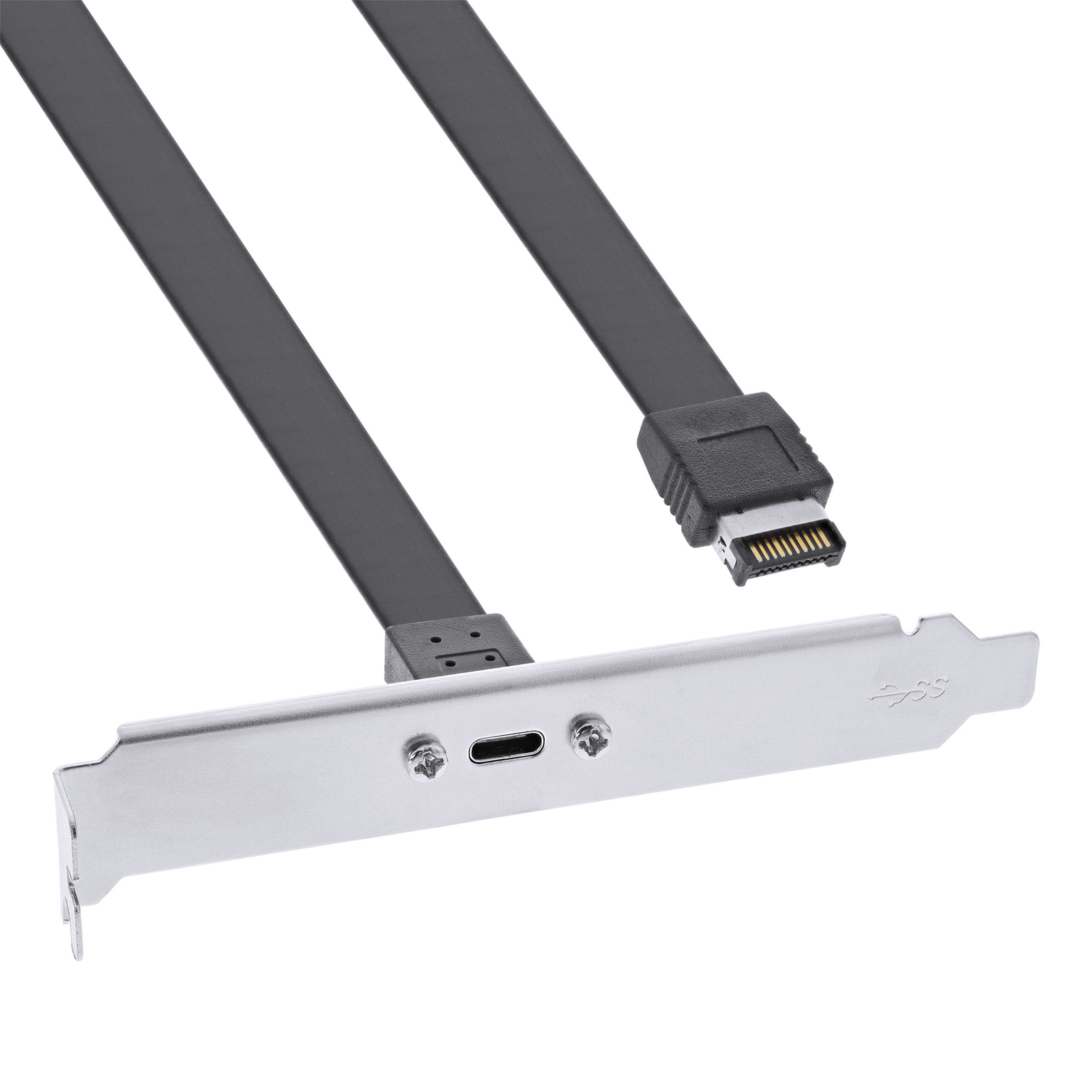 InLine PCI Slot Bracket USB-C to USB 3.2 Front Panel Key-A Internal 0.3m