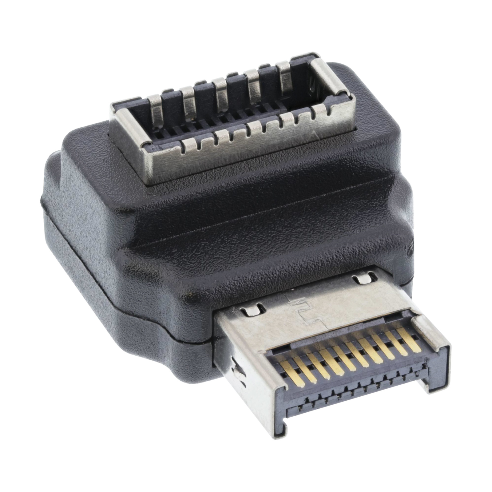 InLine USB 3.2 Adapter Internal Front Panel USB-E Plug to USB-E Socket 90