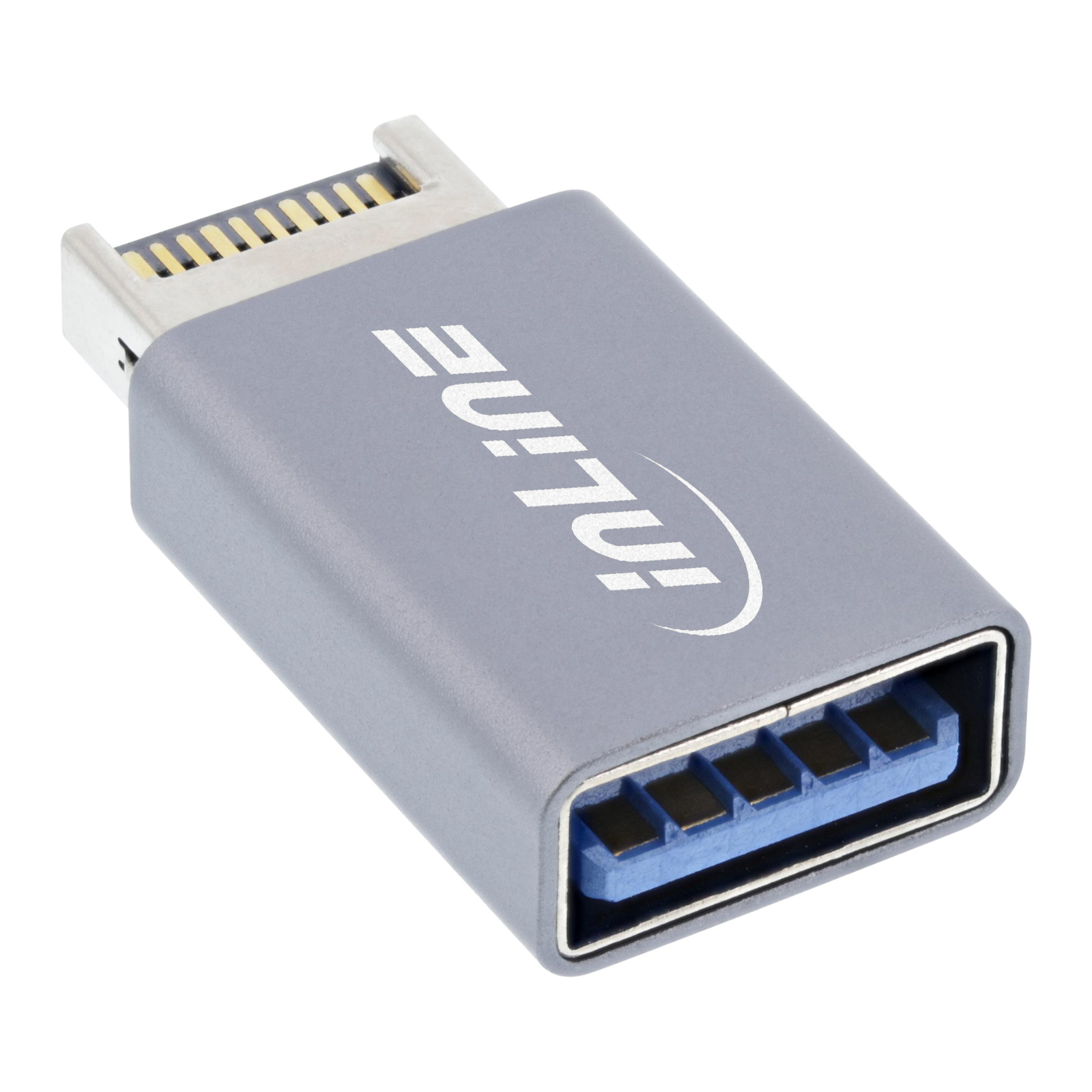 InLine USB 3.2 Adapter Internal USB-E Front Panel Plug to USB-A Socket