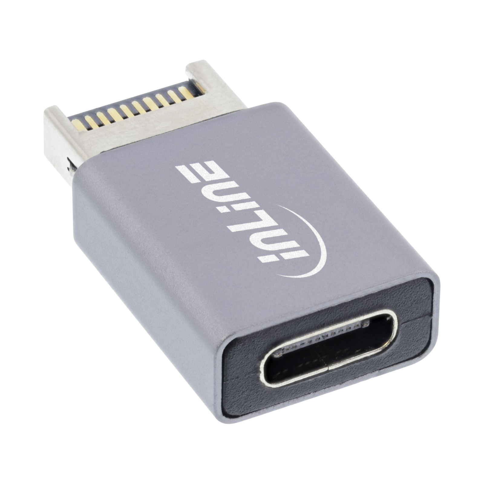 InLine USB 3.2 Adapter Internal USB-E Front Panel Plug to USB-C Socket