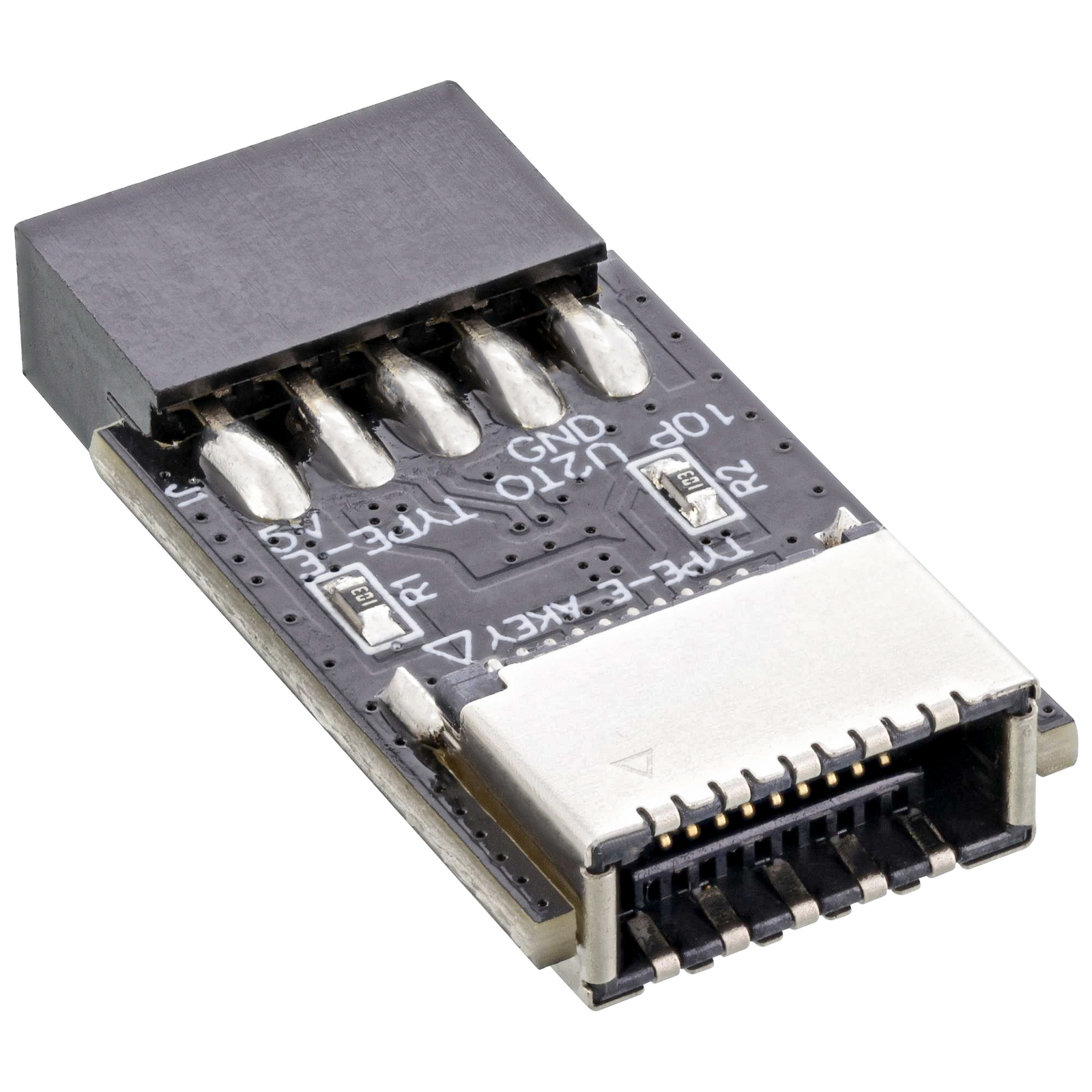 InLine USB 2.0 to USB 3.2 Type-E Key-A Adapter Internal