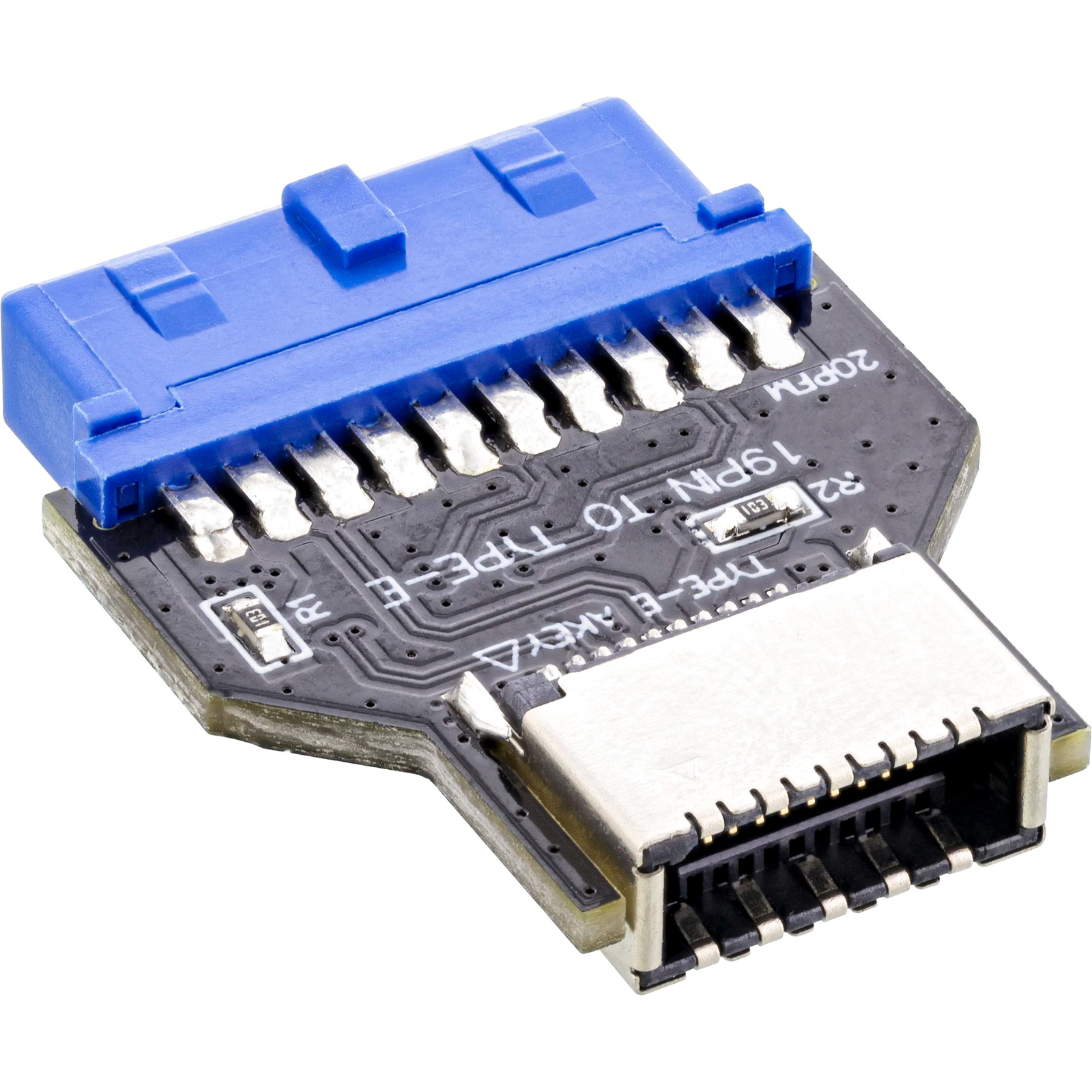 InLine USB 3.0 motherboard to USB 3.2 Type-E Key-A Adapter Internal