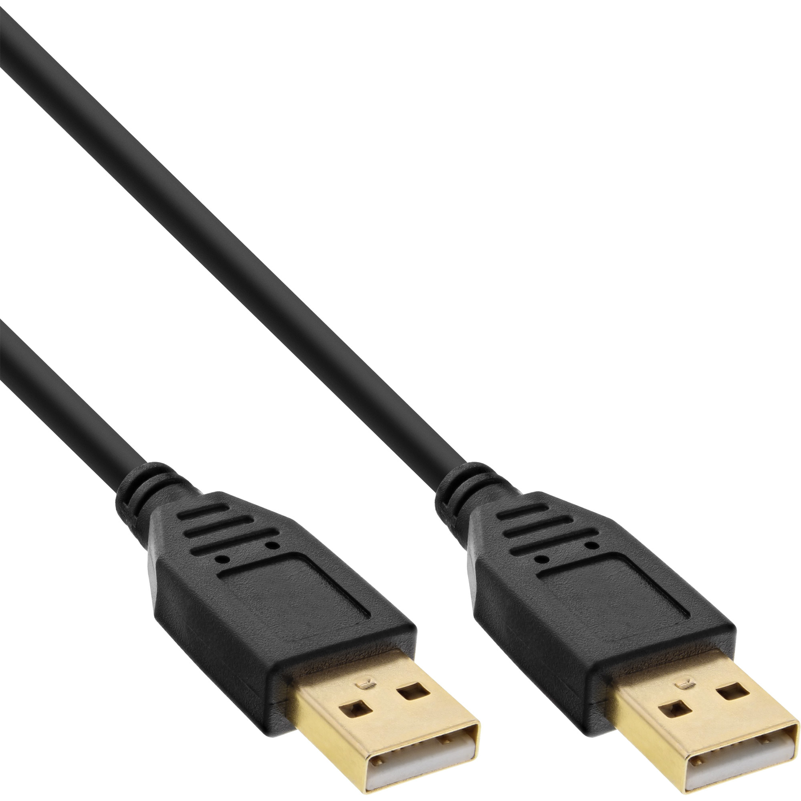 InLine USB 2.0 Cable A to A Black gold Contacts 2m