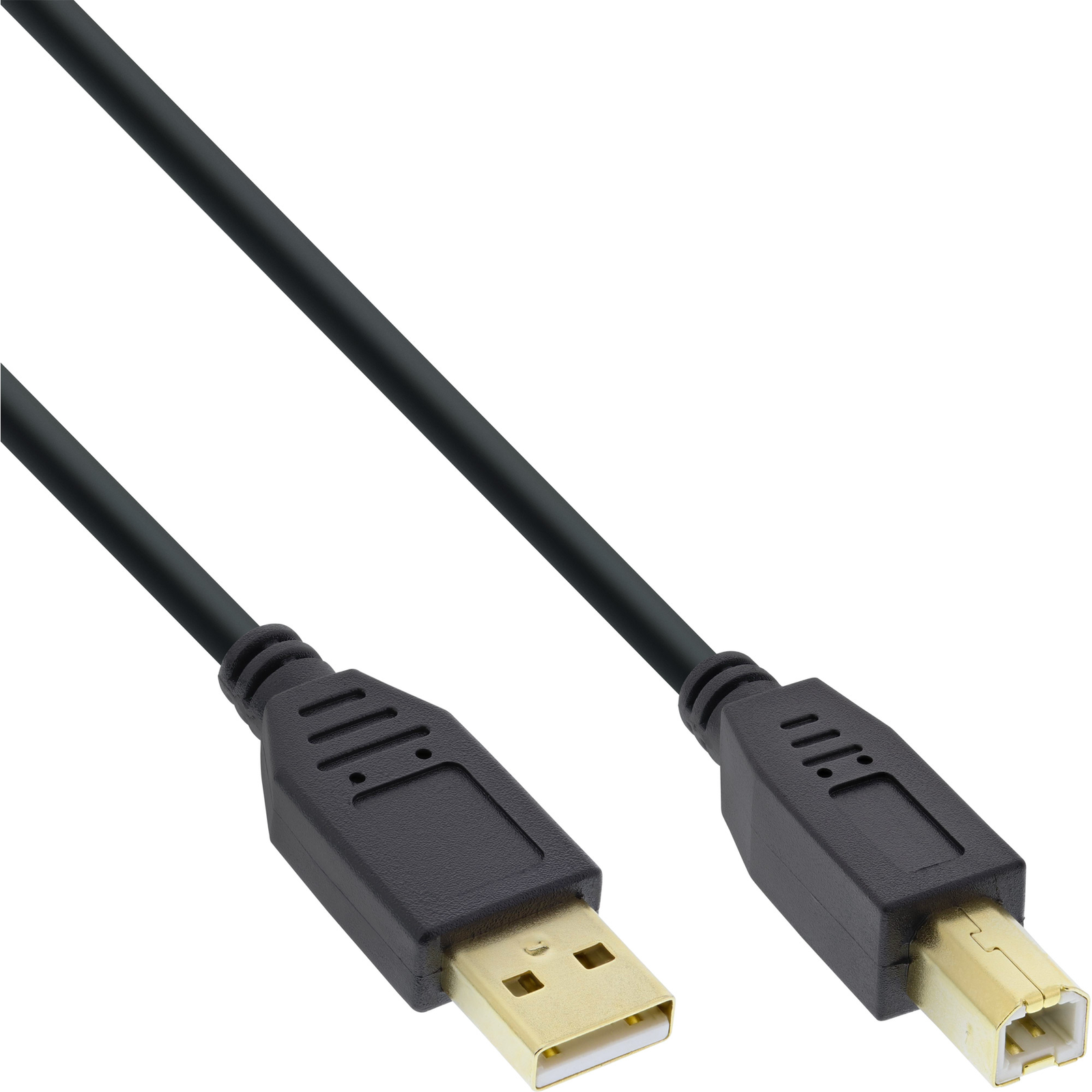 InLine USB 2.0 Cable A to B gold-plated Black 1m