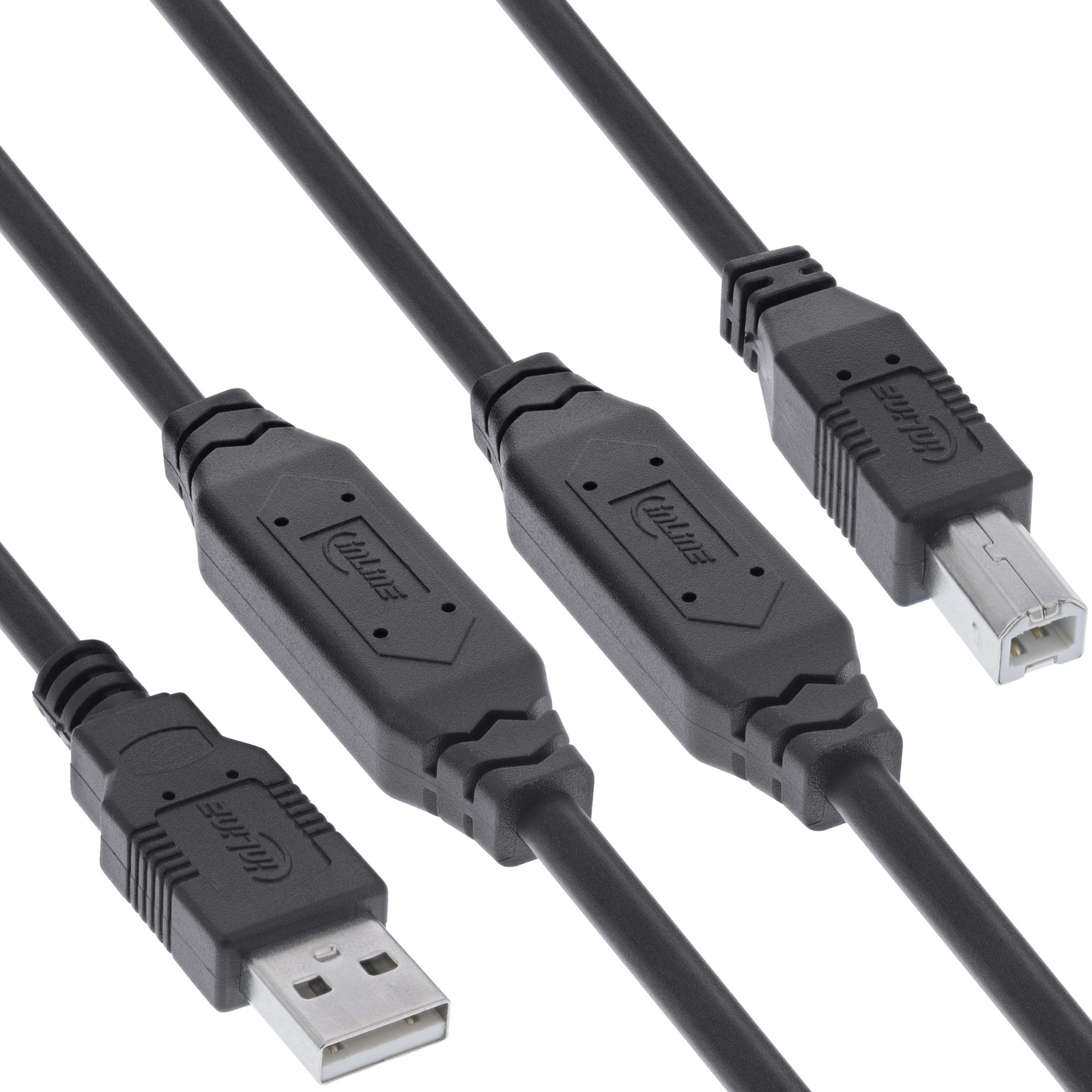 InLine USB 2.0 Active Cable USB-A Plug to USB-B Plug 20m