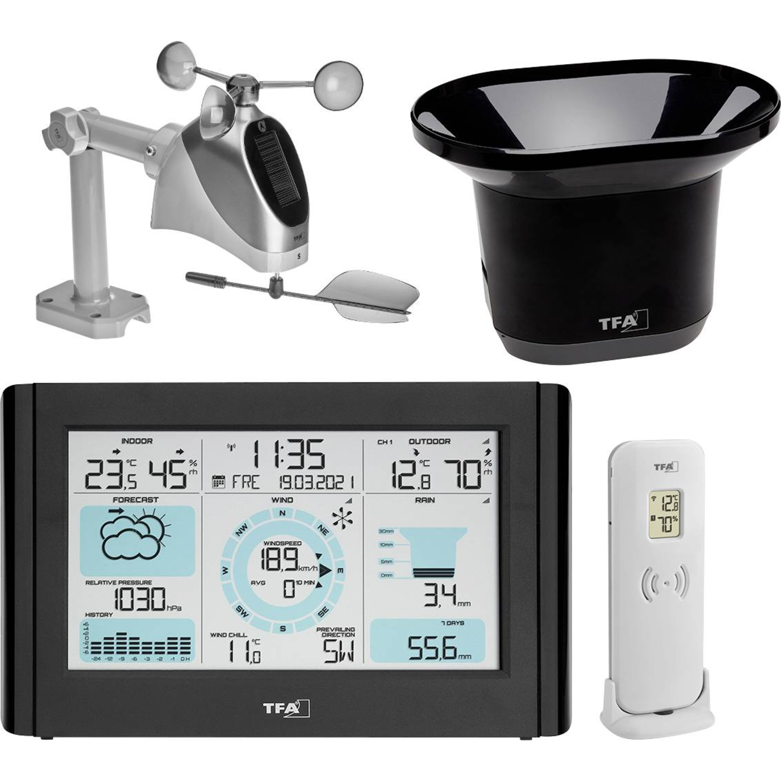 Weather Pro Weather Station Black