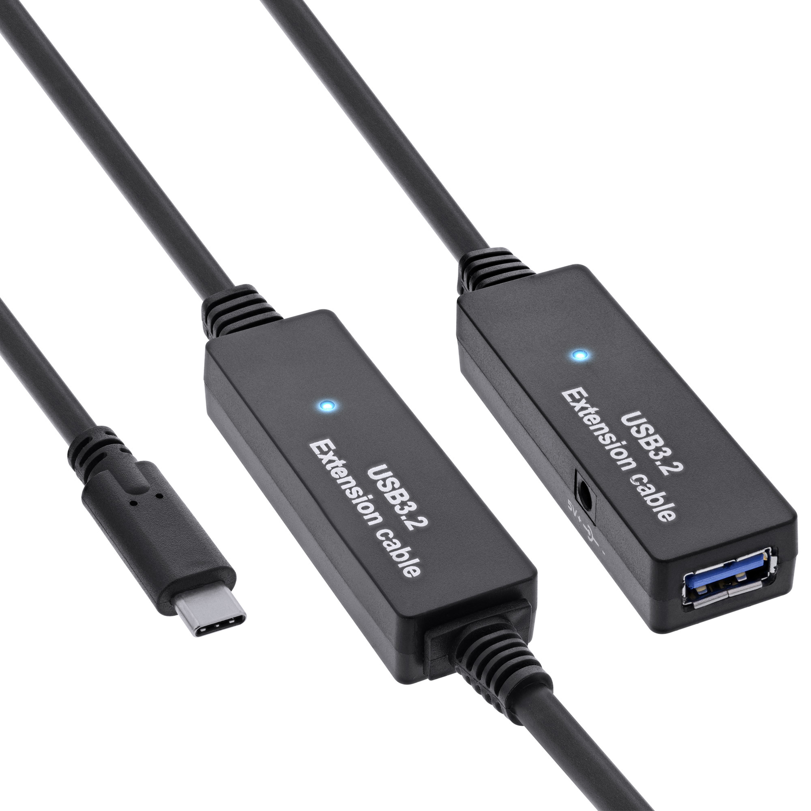 InLine USB 3.2 Gen.1 Active Extension USB-C Plug to USB-A Socket 10m