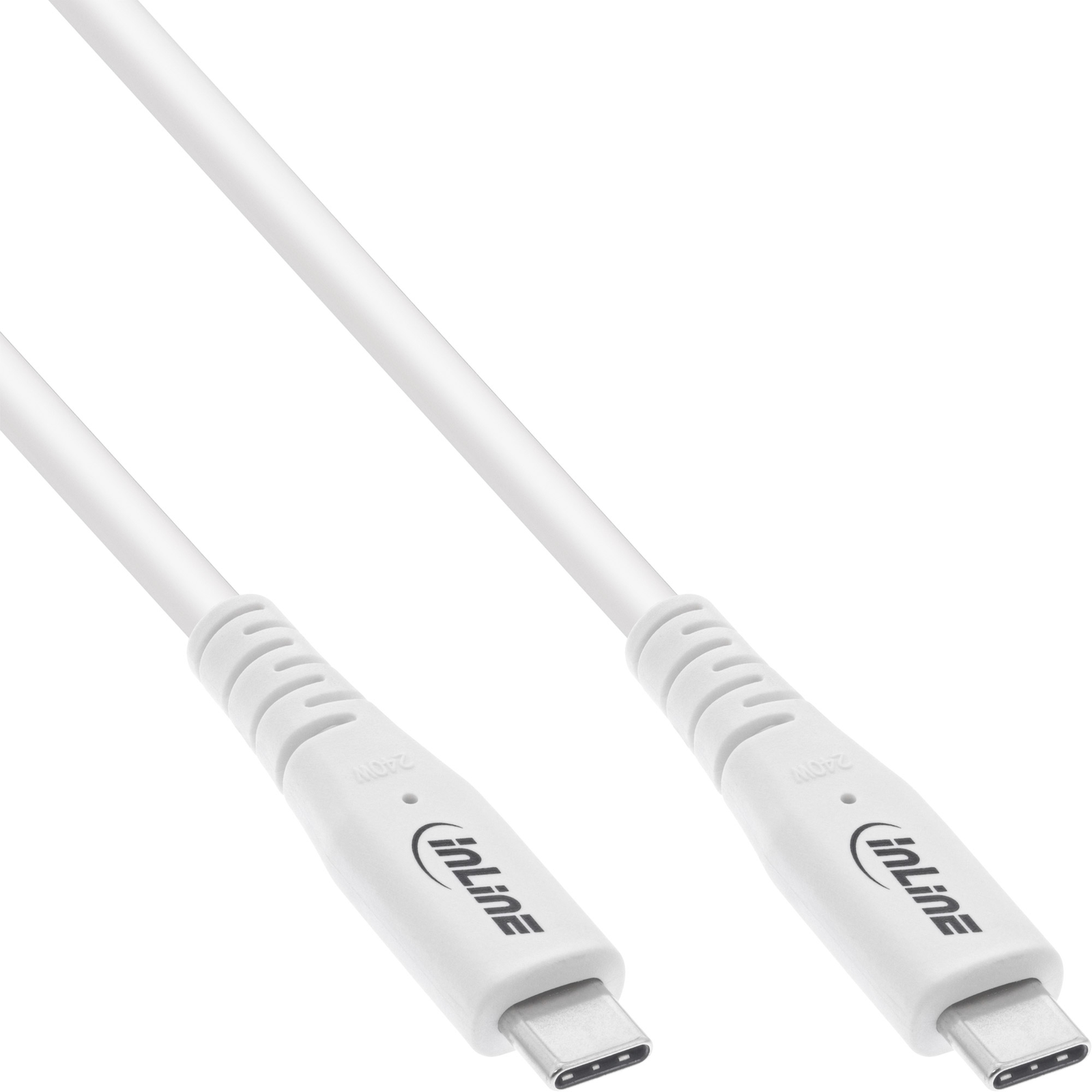 InLine USB4 Cable USB-C Male-male PD 240W 8K60Hz TPE White 1.5m